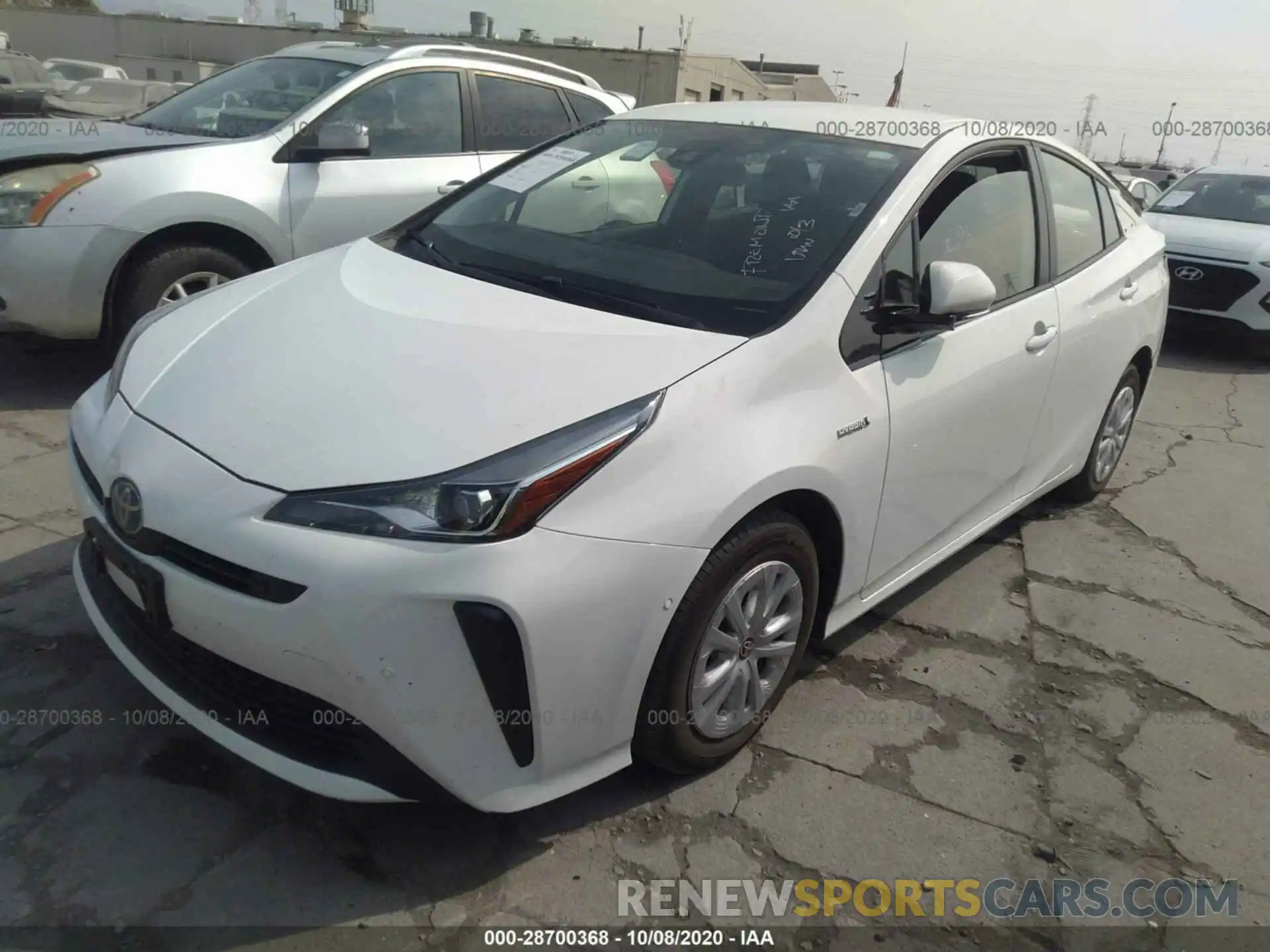 2 Фотография поврежденного автомобиля JTDKARFUXL3109699 TOYOTA PRIUS 2020