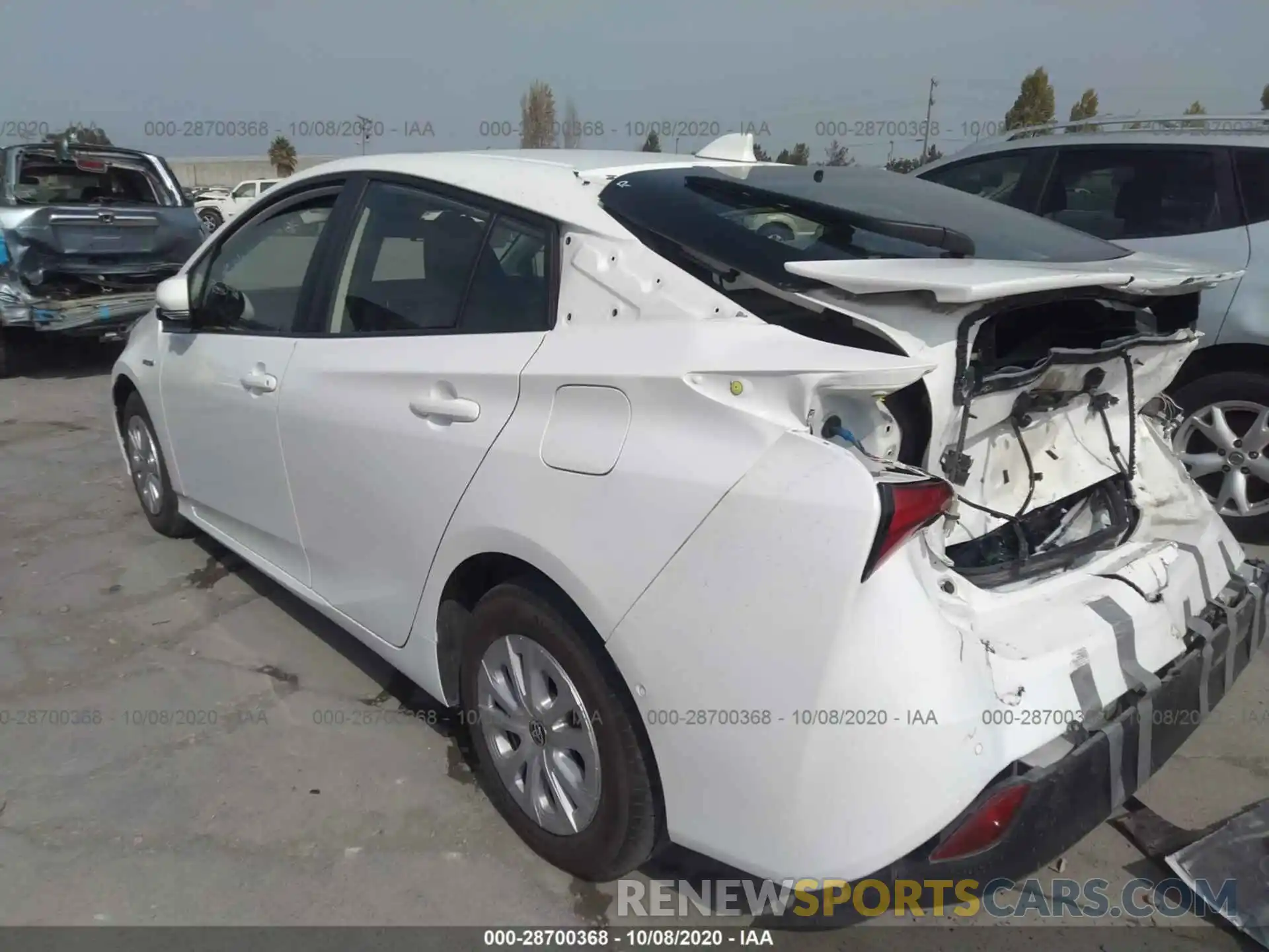 3 Photograph of a damaged car JTDKARFUXL3109699 TOYOTA PRIUS 2020