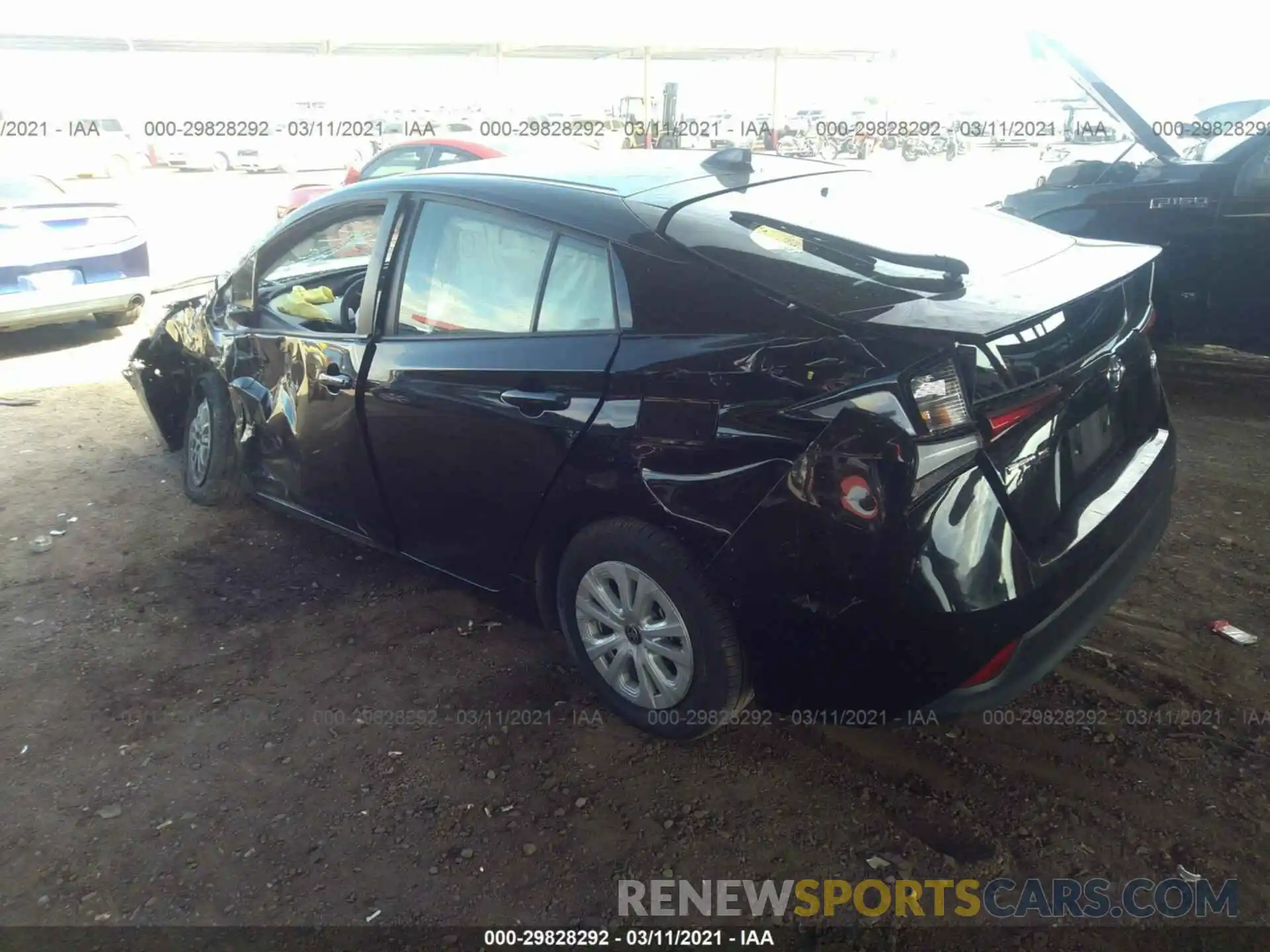 3 Photograph of a damaged car JTDKARFUXL3109976 TOYOTA PRIUS 2020