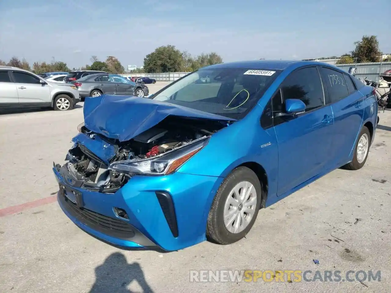 2 Photograph of a damaged car JTDKARFUXL3111615 TOYOTA PRIUS 2020