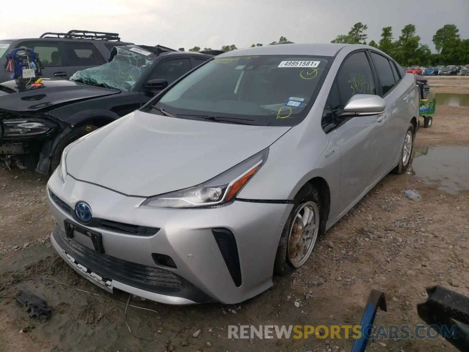 2 Photograph of a damaged car JTDKARFUXL3112196 TOYOTA PRIUS 2020