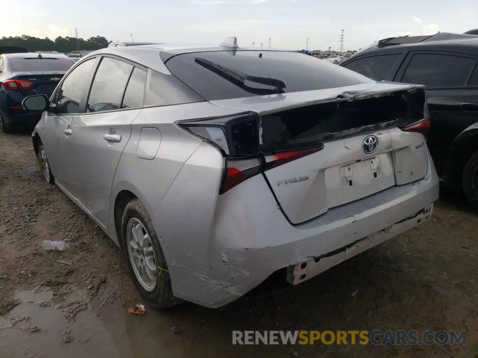 3 Photograph of a damaged car JTDKARFUXL3112196 TOYOTA PRIUS 2020