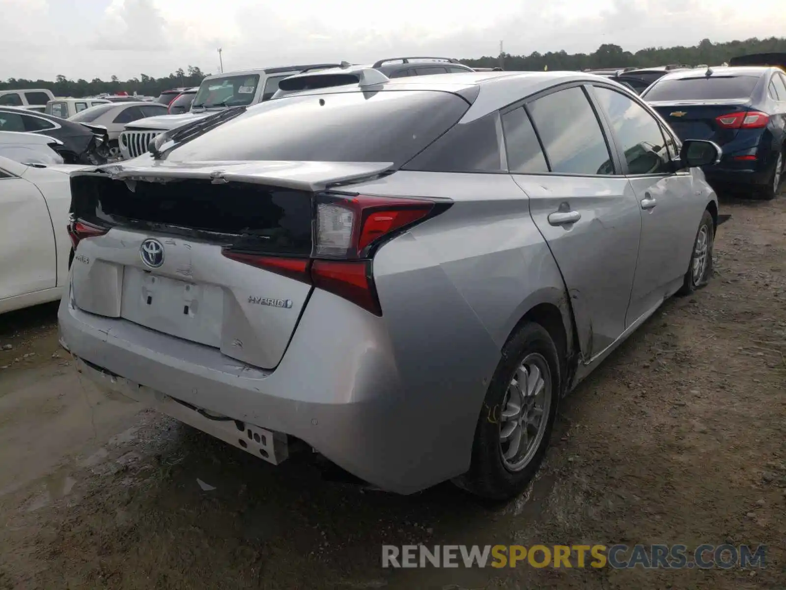 4 Photograph of a damaged car JTDKARFUXL3112196 TOYOTA PRIUS 2020