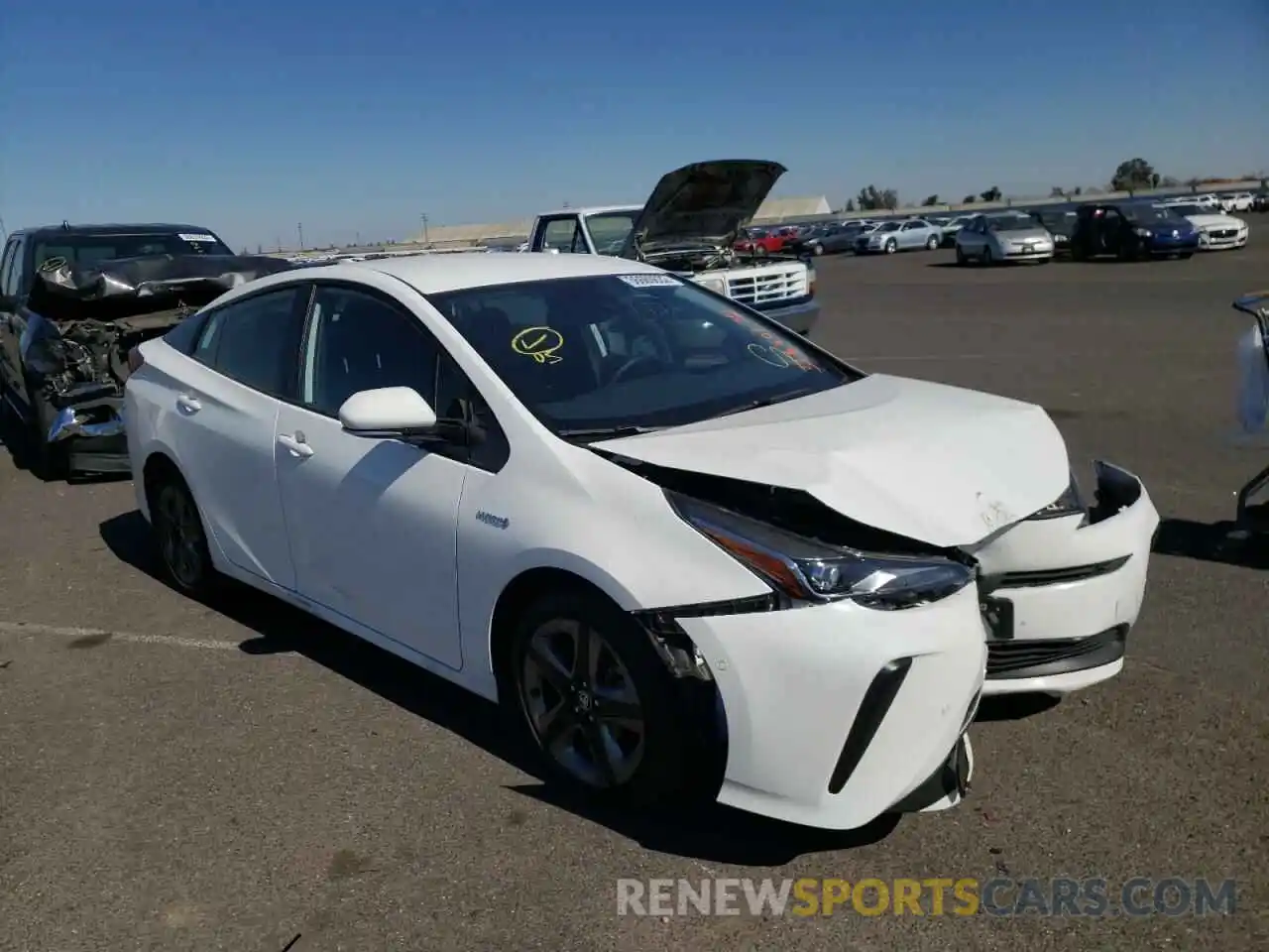 1 Photograph of a damaged car JTDKARFUXL3112747 TOYOTA PRIUS 2020