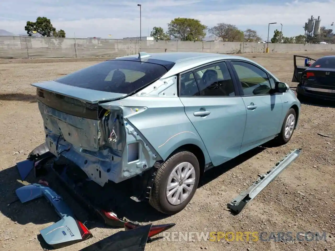 4 Photograph of a damaged car JTDKARFUXL3113509 TOYOTA PRIUS 2020