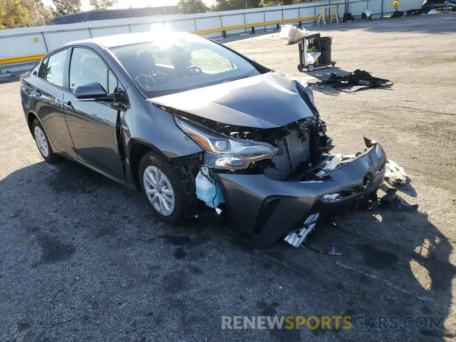 1 Photograph of a damaged car JTDKARFUXL3115793 TOYOTA PRIUS 2020