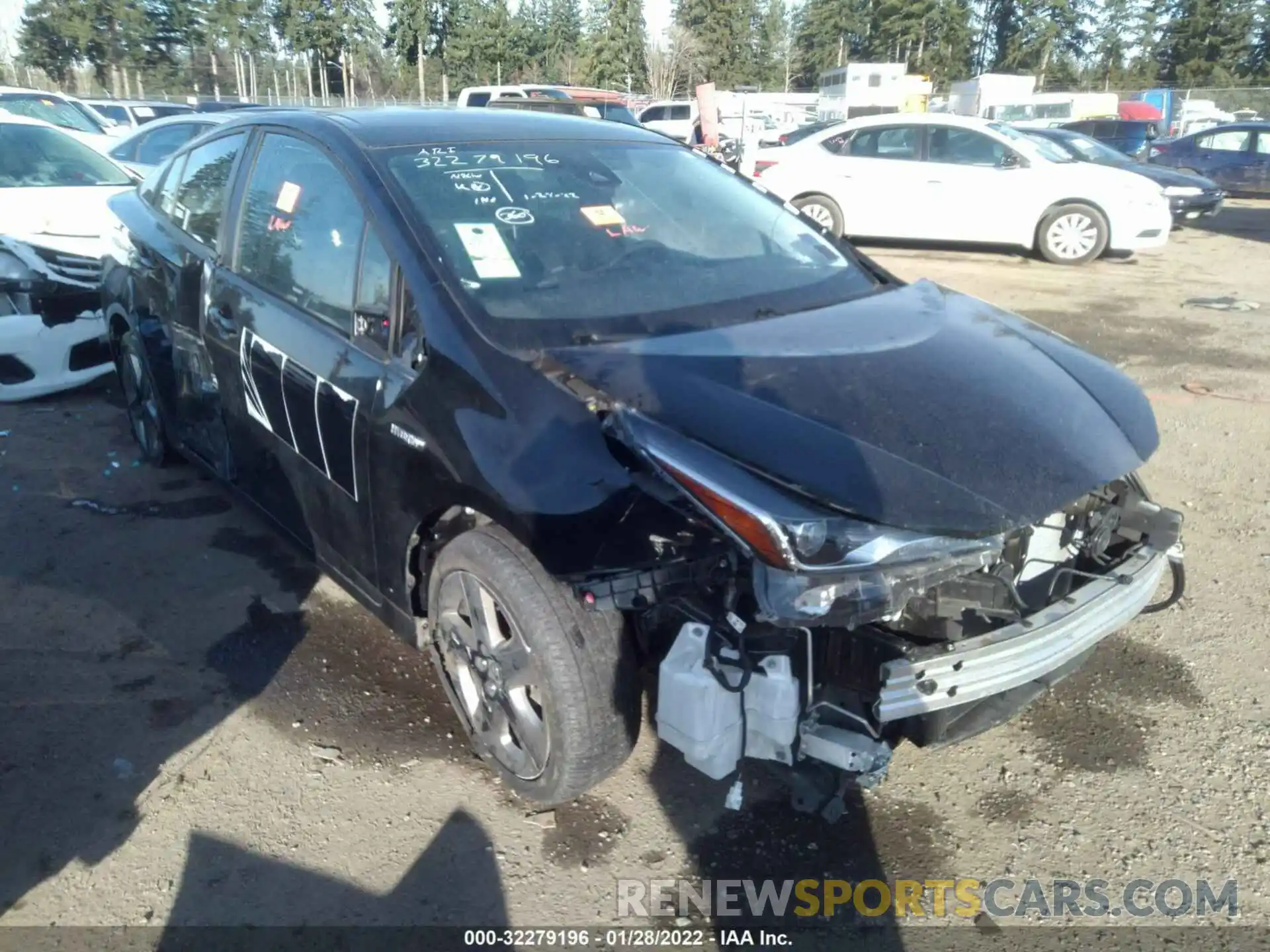 1 Photograph of a damaged car JTDKARFUXL3115826 TOYOTA PRIUS 2020