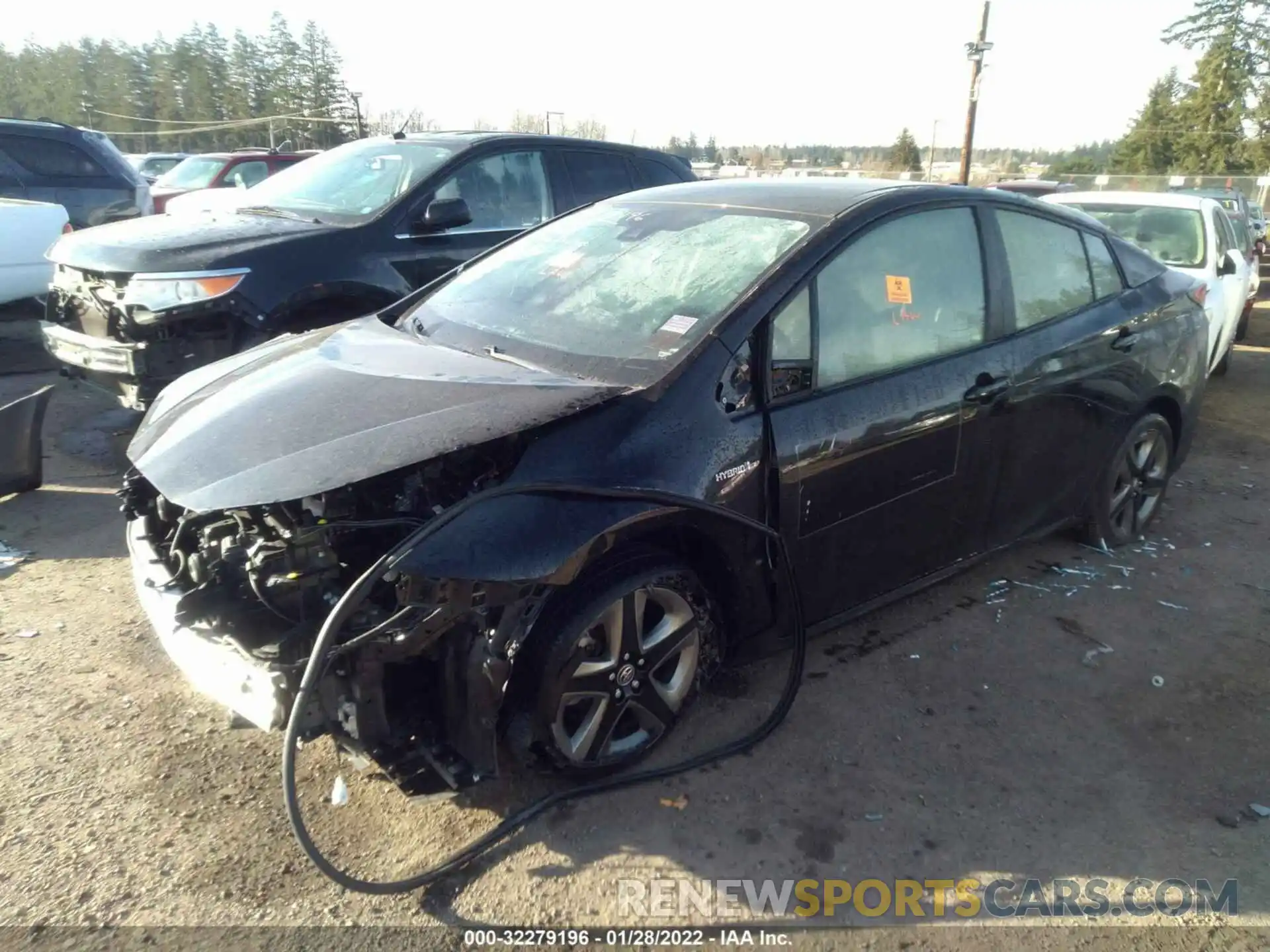 2 Фотография поврежденного автомобиля JTDKARFUXL3115826 TOYOTA PRIUS 2020