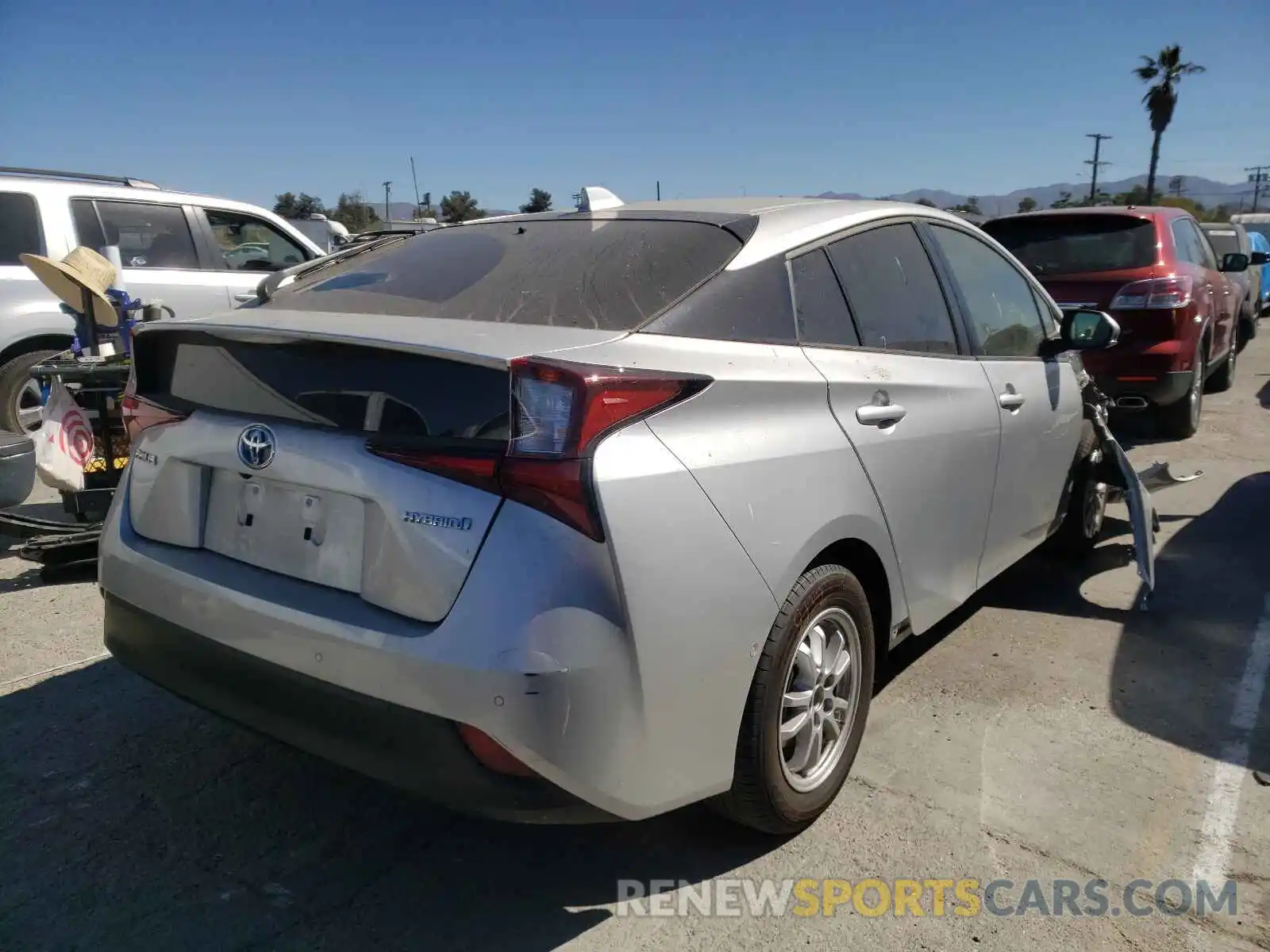 4 Photograph of a damaged car JTDKARFUXL3116376 TOYOTA PRIUS 2020