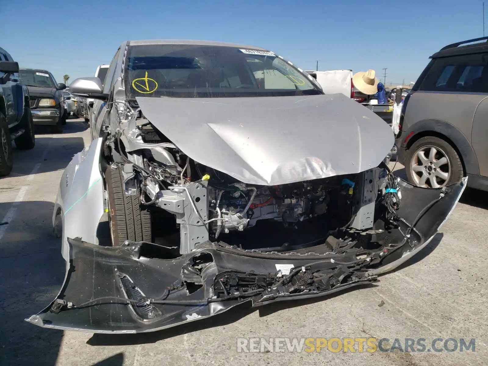 9 Photograph of a damaged car JTDKARFUXL3116376 TOYOTA PRIUS 2020