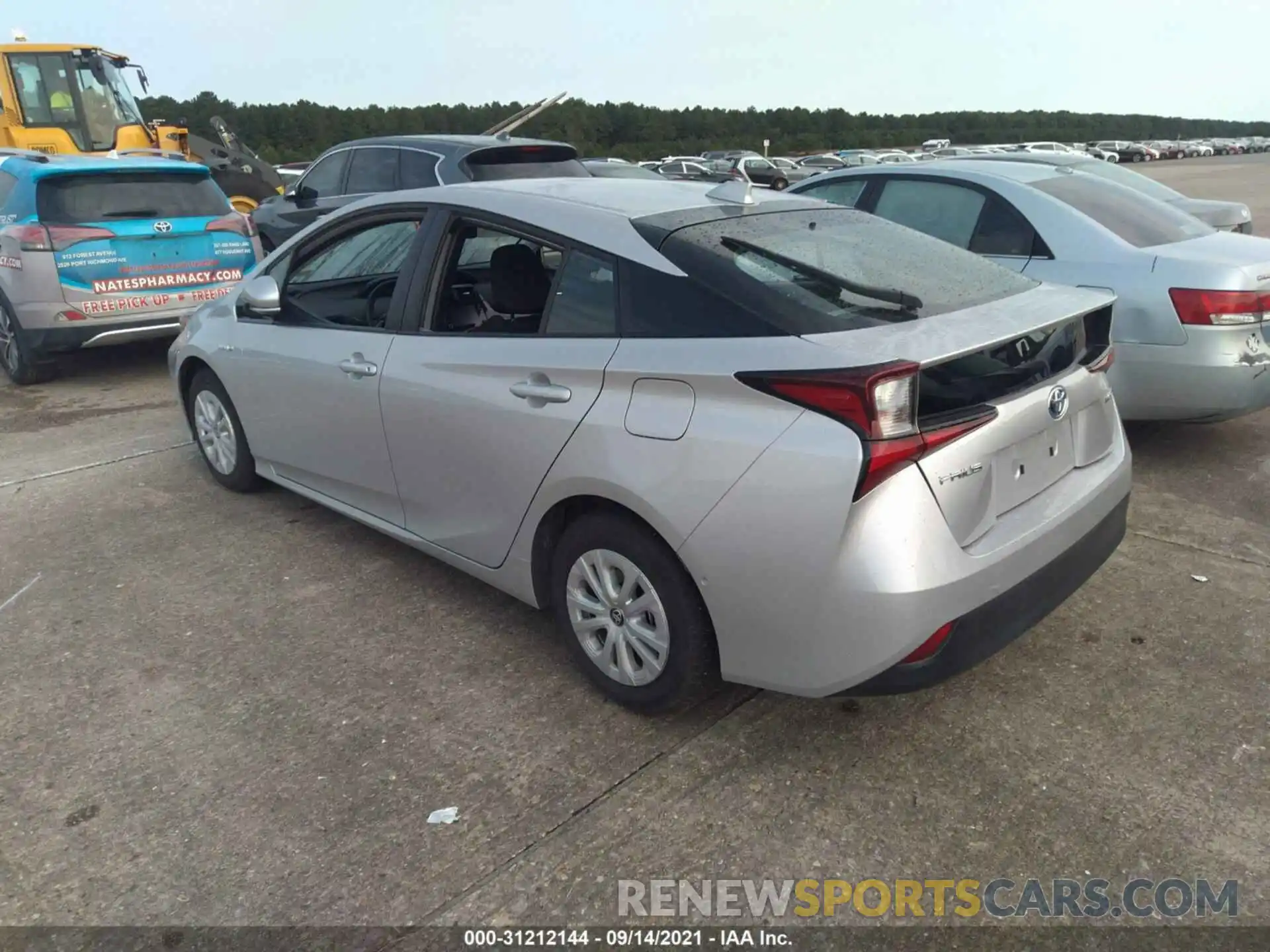 3 Photograph of a damaged car JTDKARFUXL3117236 TOYOTA PRIUS 2020