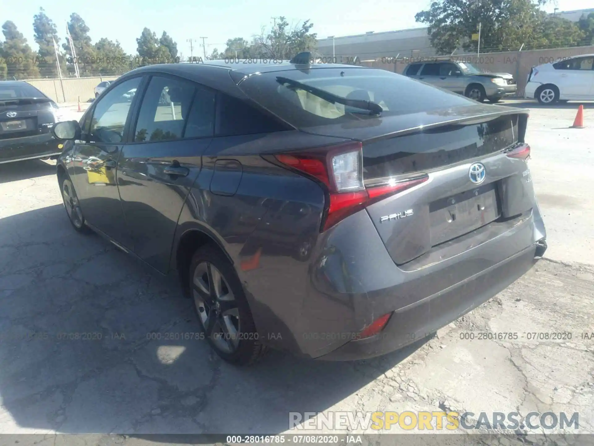 3 Photograph of a damaged car JTDKARFUXL3117642 TOYOTA PRIUS 2020