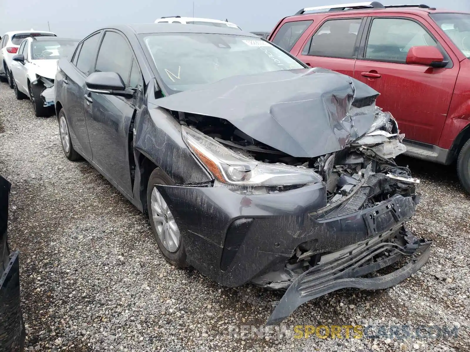 1 Photograph of a damaged car JTDKARFUXL3118693 TOYOTA PRIUS 2020