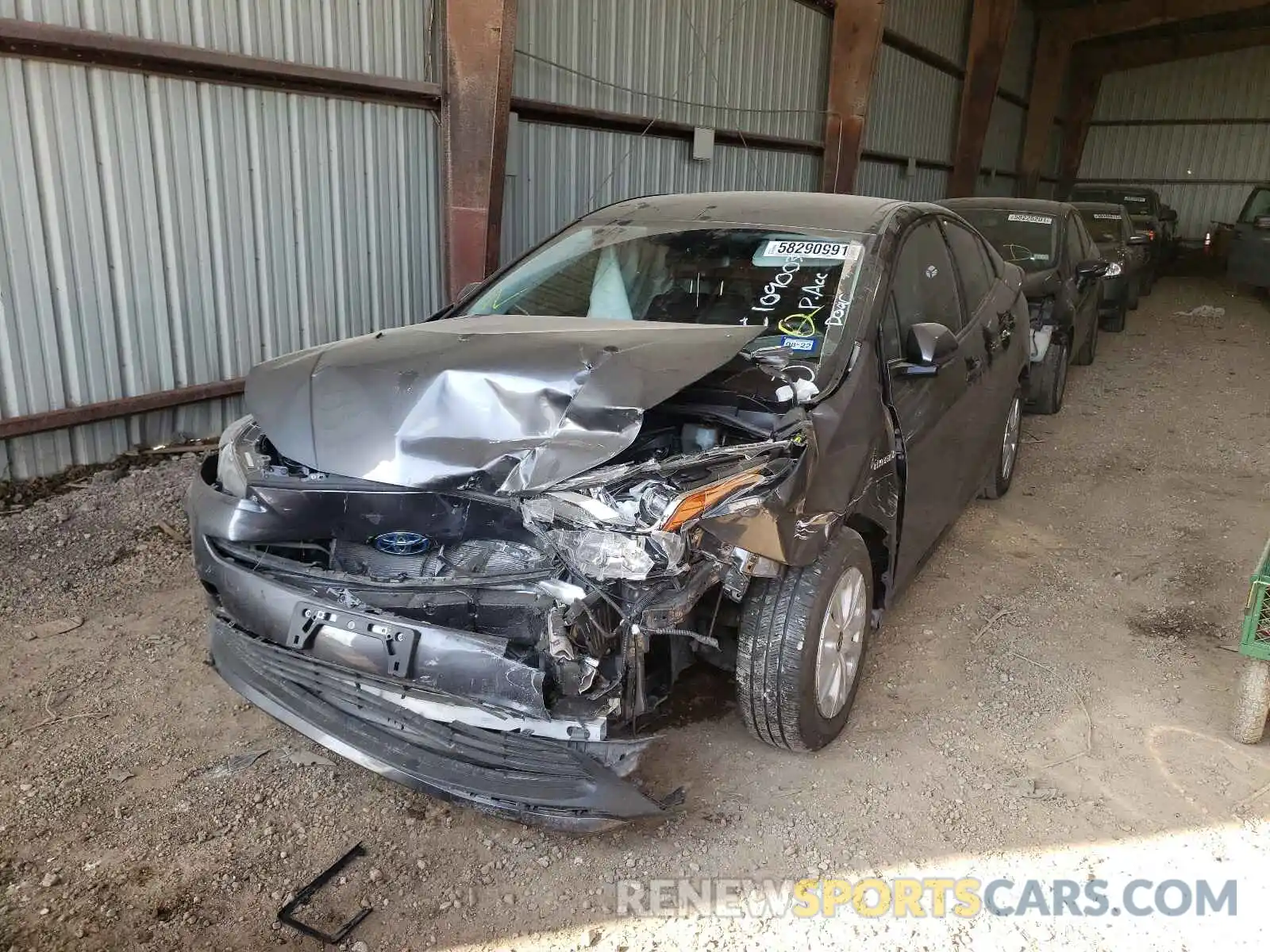 2 Photograph of a damaged car JTDKARFUXL3118693 TOYOTA PRIUS 2020