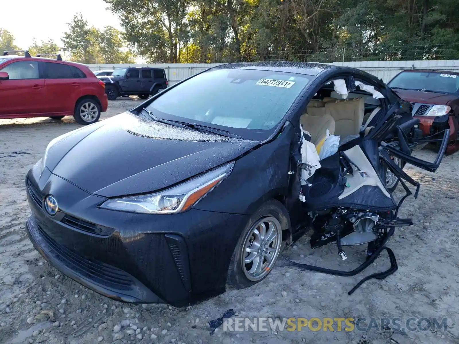 2 Photograph of a damaged car JTDKARFUXL3119469 TOYOTA PRIUS 2020