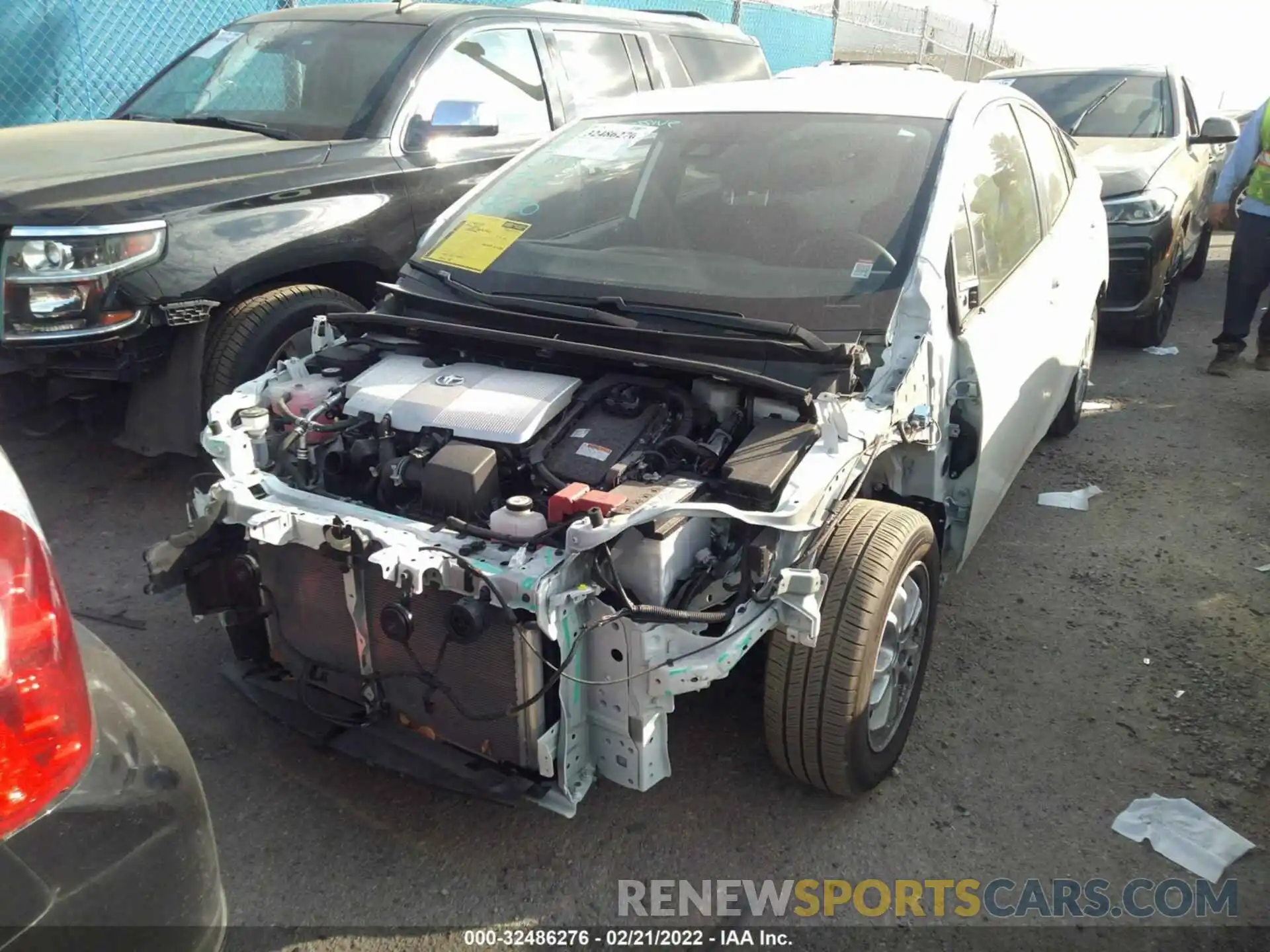 2 Photograph of a damaged car JTDKARFUXL3120024 TOYOTA PRIUS 2020