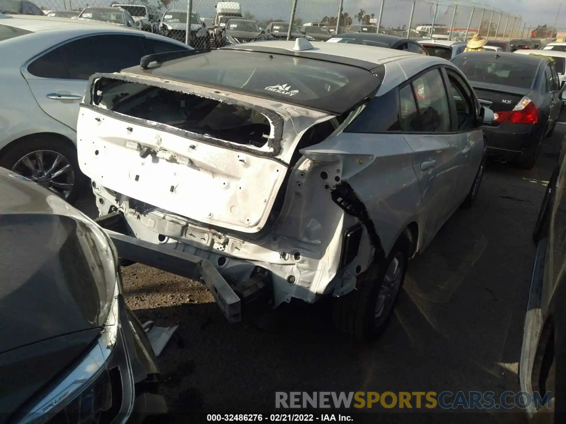 4 Photograph of a damaged car JTDKARFUXL3120024 TOYOTA PRIUS 2020