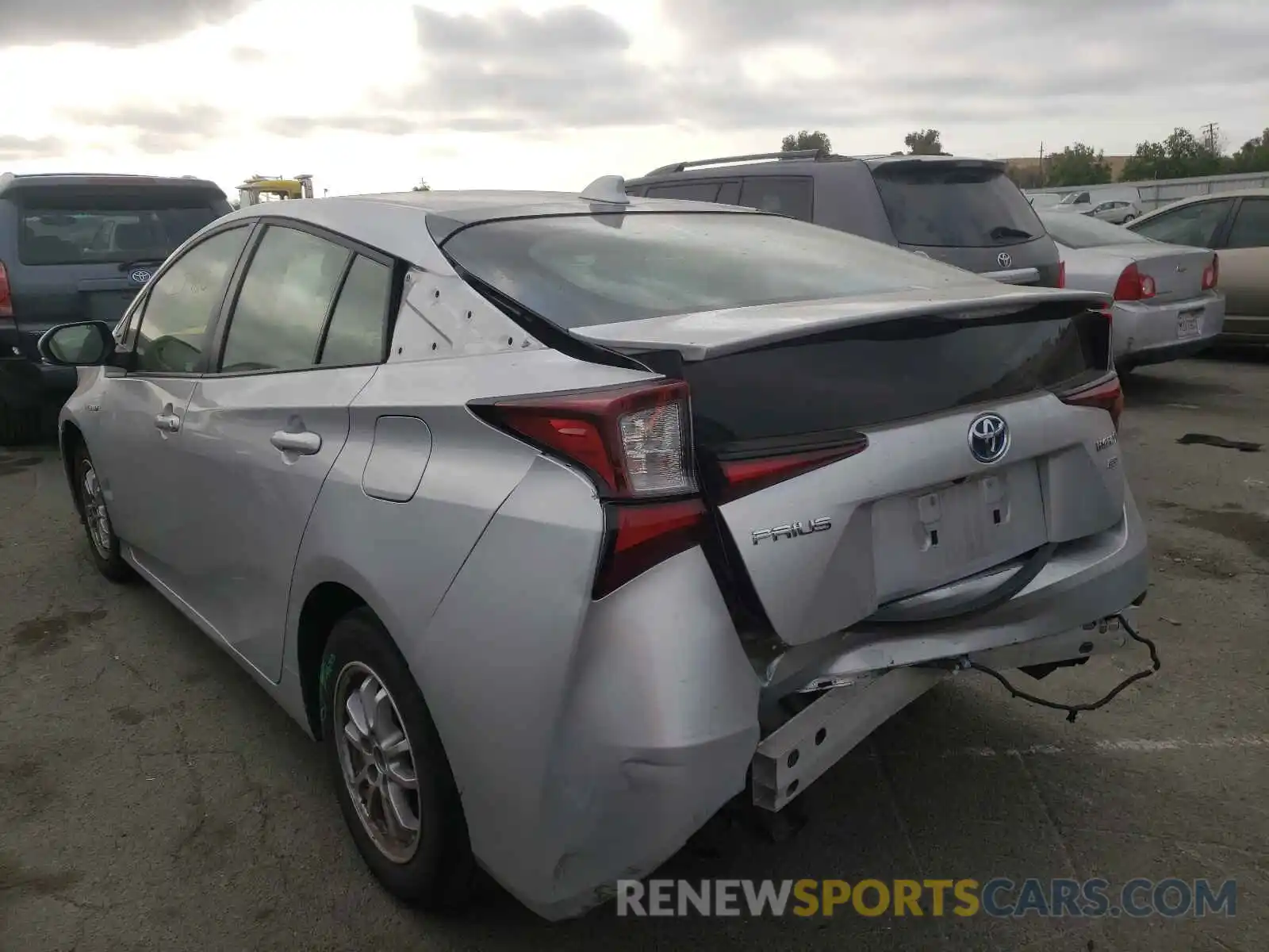 3 Photograph of a damaged car JTDKARFUXL3120217 TOYOTA PRIUS 2020