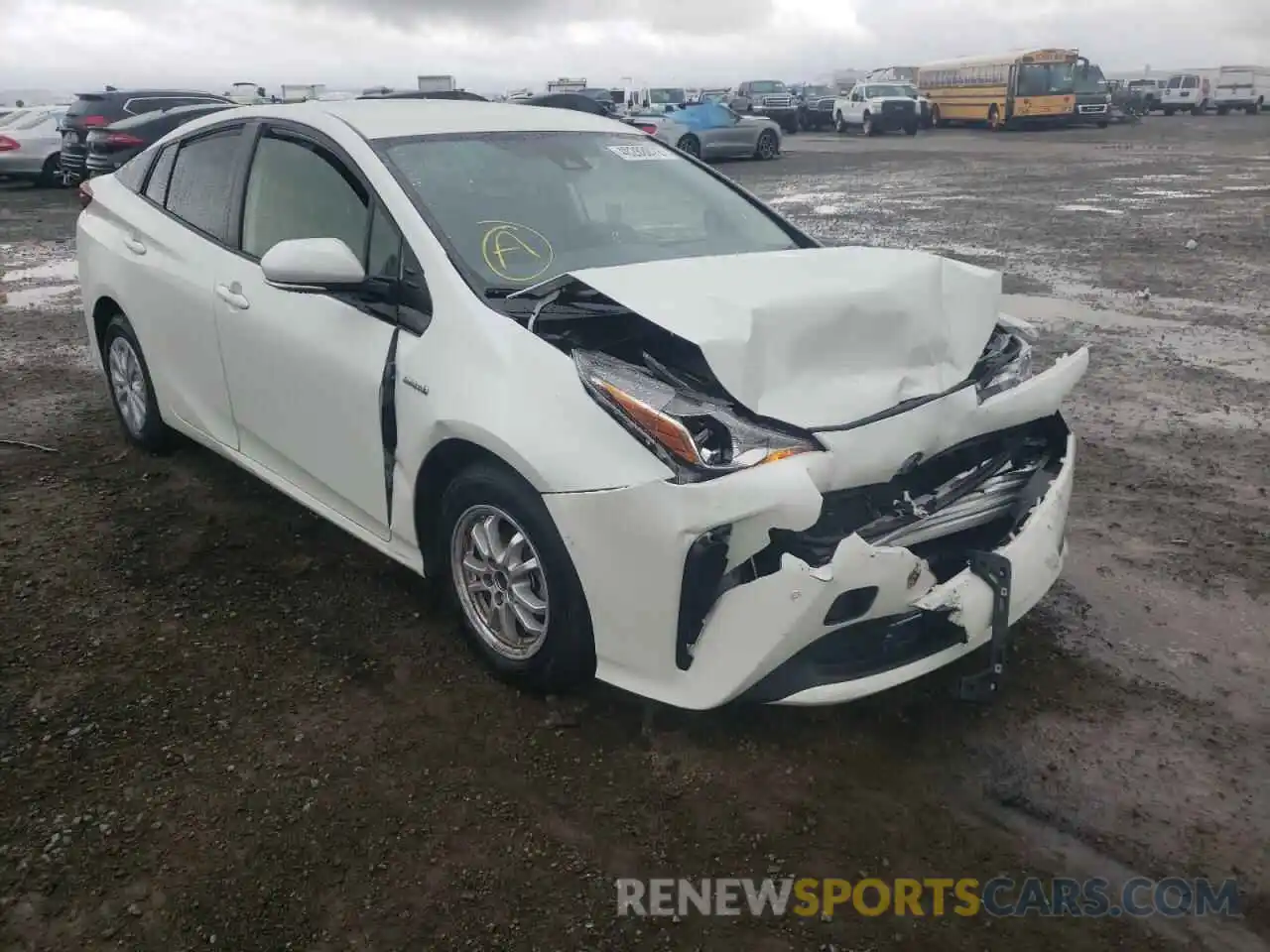 1 Photograph of a damaged car JTDKARFUXL3120220 TOYOTA PRIUS 2020