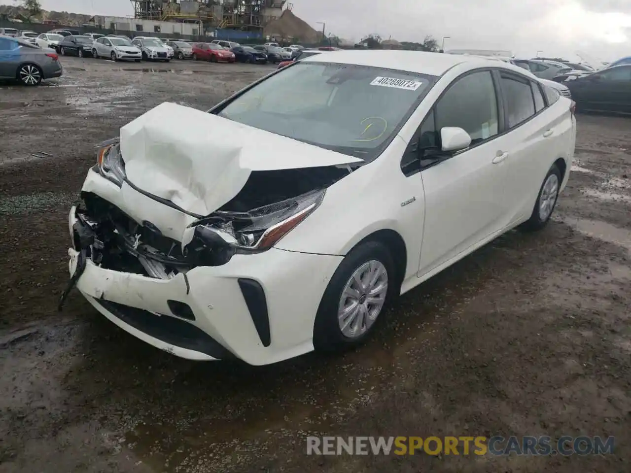 2 Photograph of a damaged car JTDKARFUXL3120220 TOYOTA PRIUS 2020