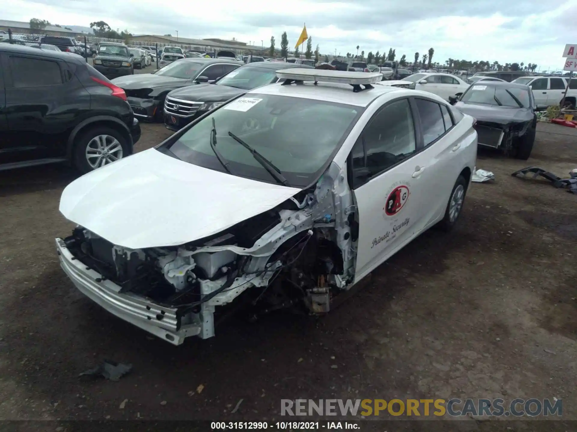 2 Photograph of a damaged car JTDKARFUXL3123490 TOYOTA PRIUS 2020