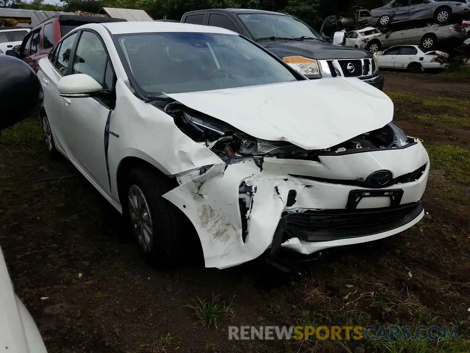 1 Photograph of a damaged car JTDKARFUXL3124185 TOYOTA PRIUS 2020
