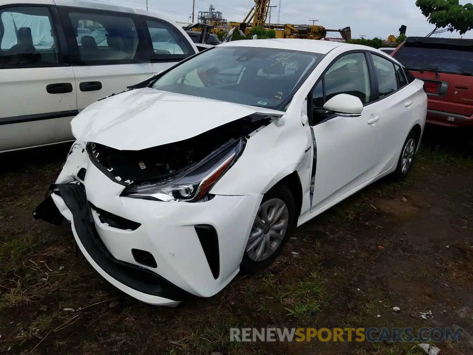 2 Photograph of a damaged car JTDKARFUXL3124185 TOYOTA PRIUS 2020