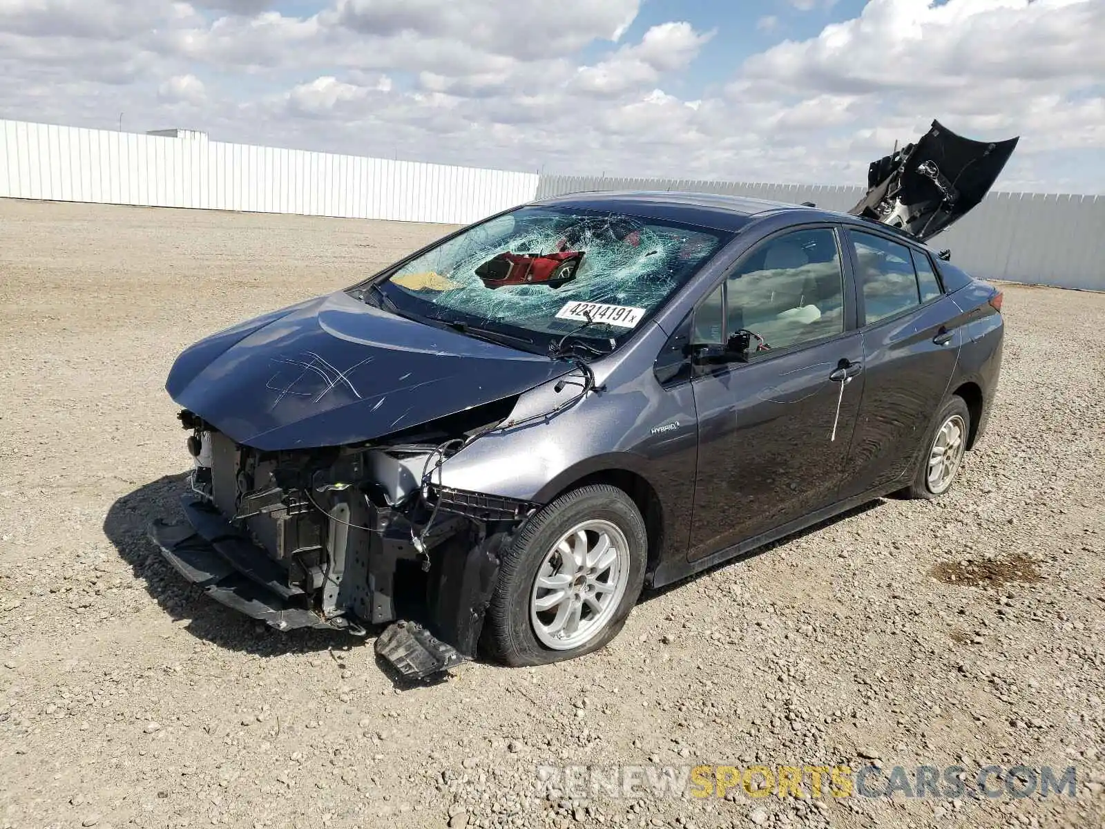 2 Photograph of a damaged car JTDL9RFU0L3016672 TOYOTA PRIUS 2020