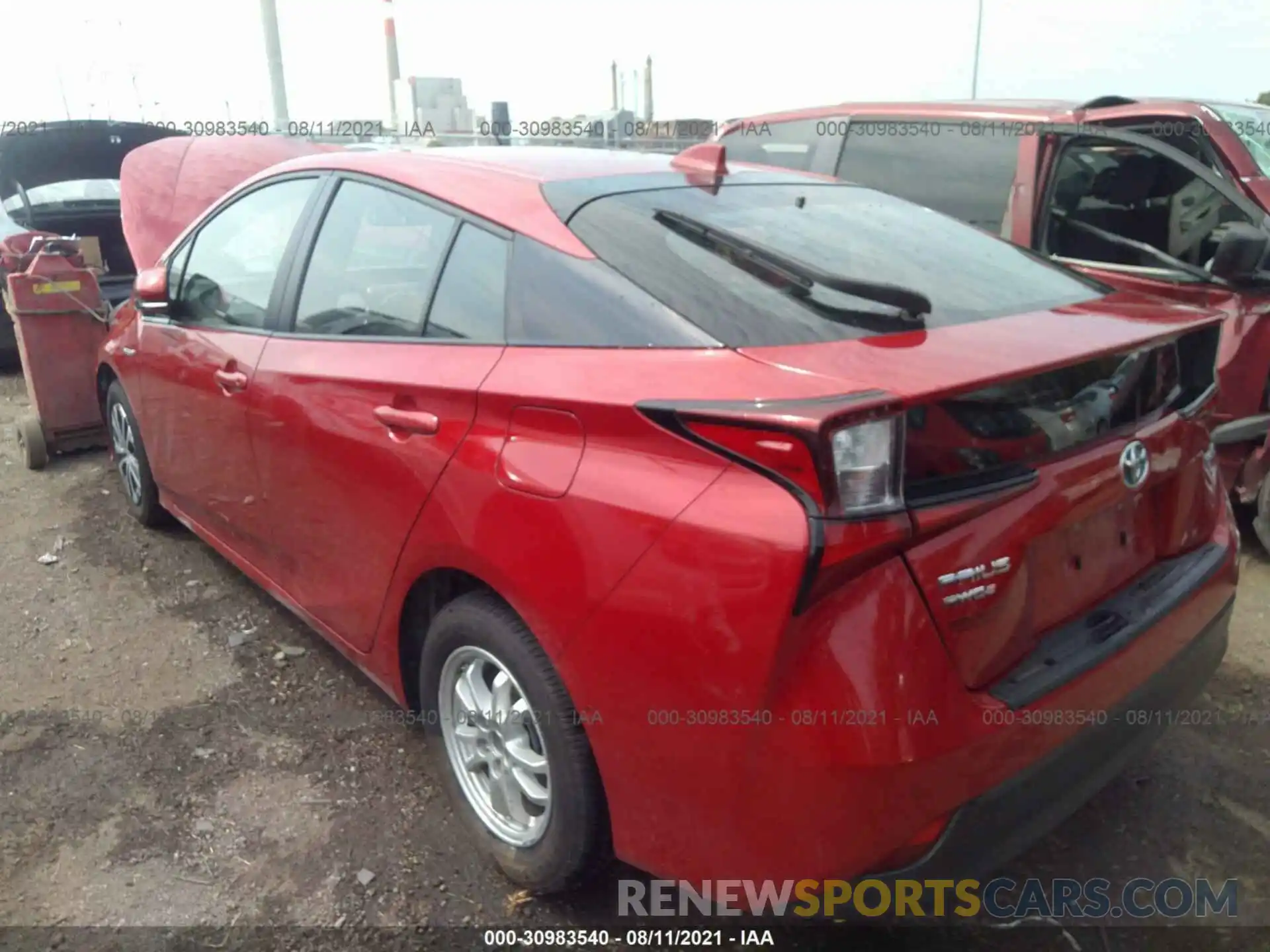 3 Фотография поврежденного автомобиля JTDL9RFU0L3019183 TOYOTA PRIUS 2020