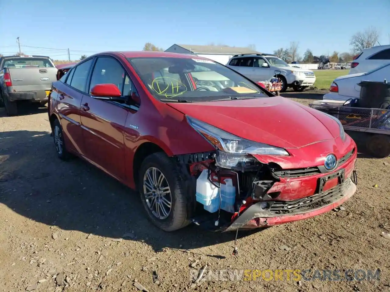 1 Photograph of a damaged car JTDL9RFU0L3022035 TOYOTA PRIUS 2020