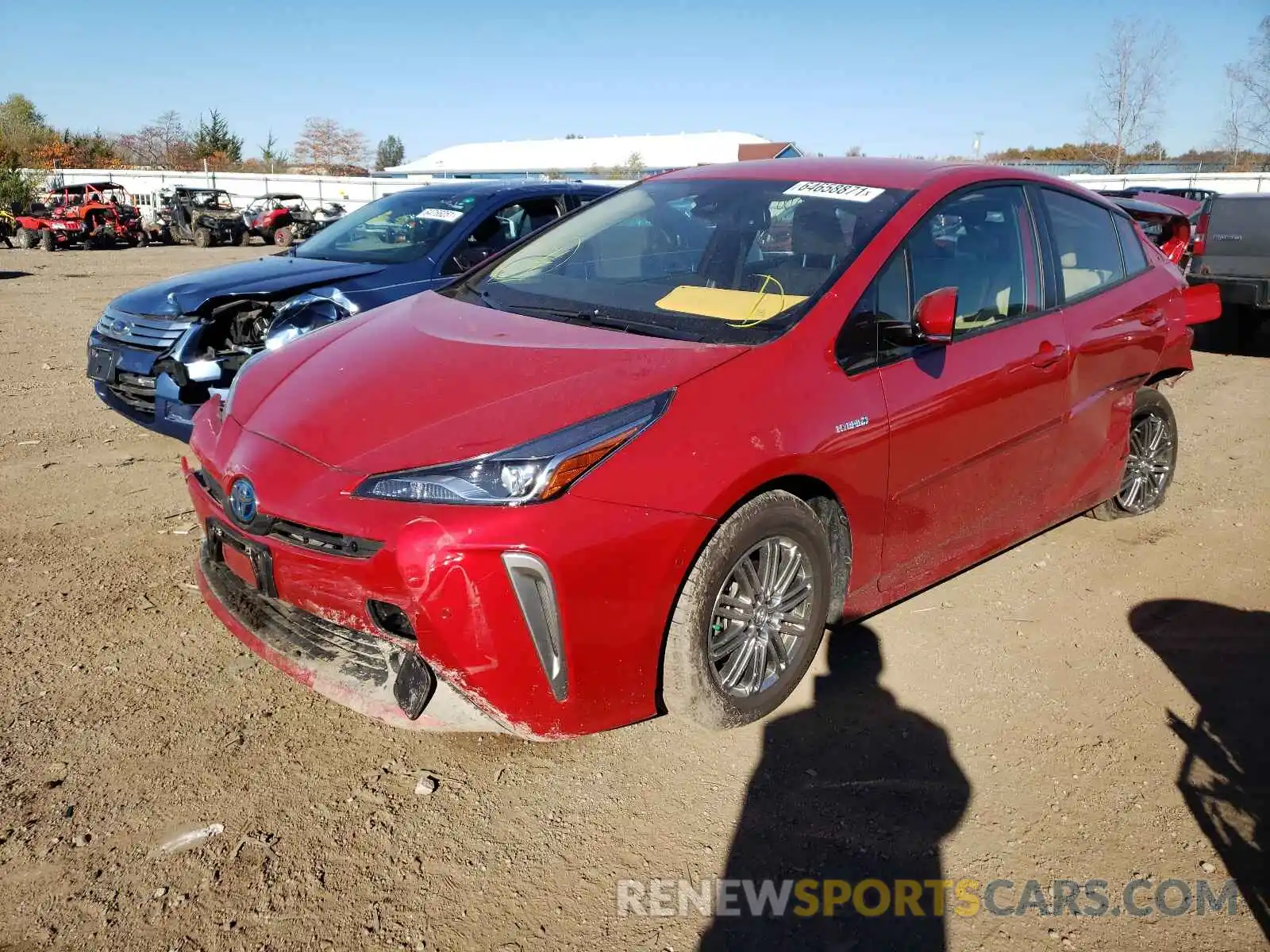 2 Photograph of a damaged car JTDL9RFU0L3022035 TOYOTA PRIUS 2020