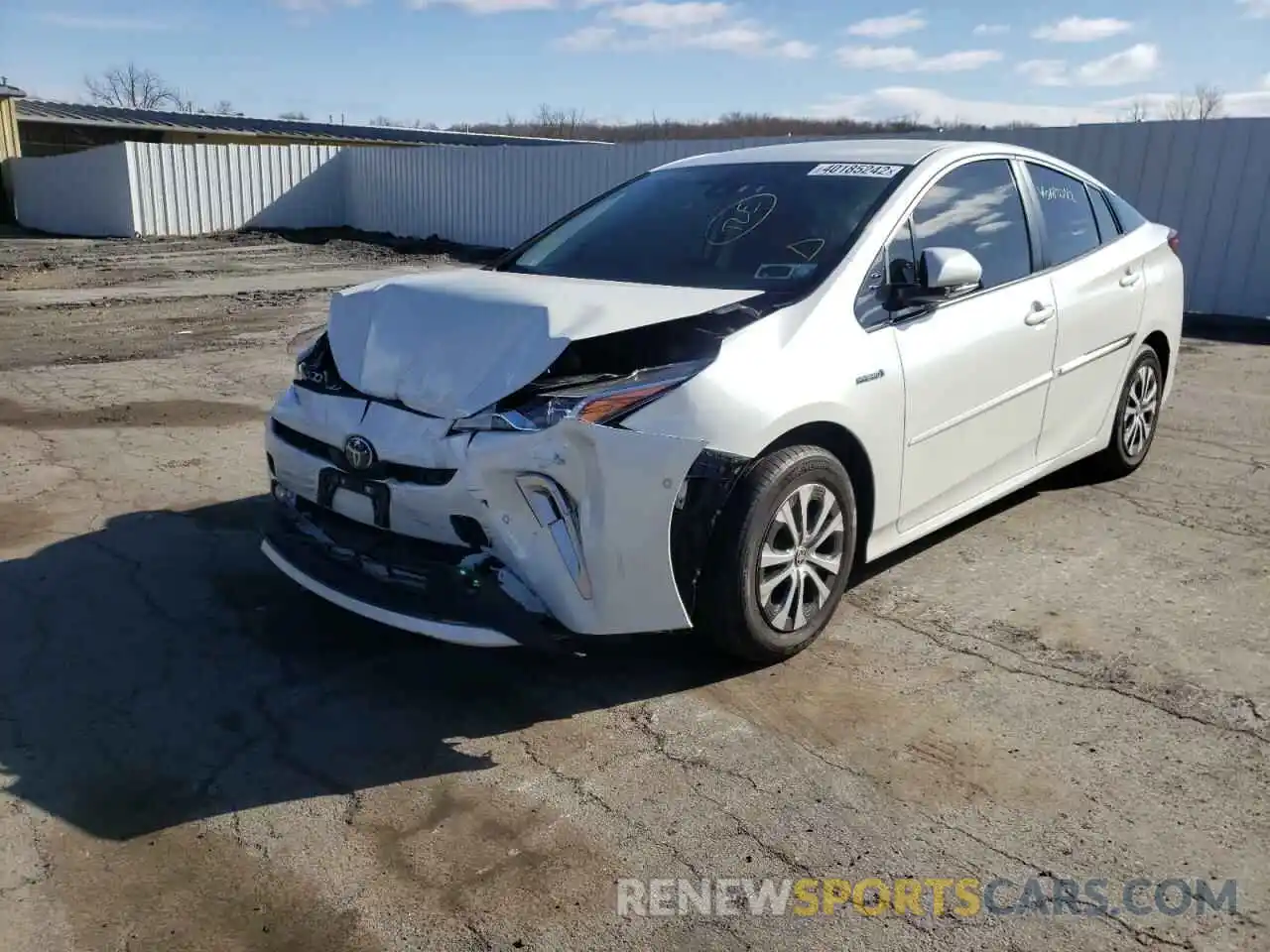 2 Photograph of a damaged car JTDL9RFU0L3022181 TOYOTA PRIUS 2020