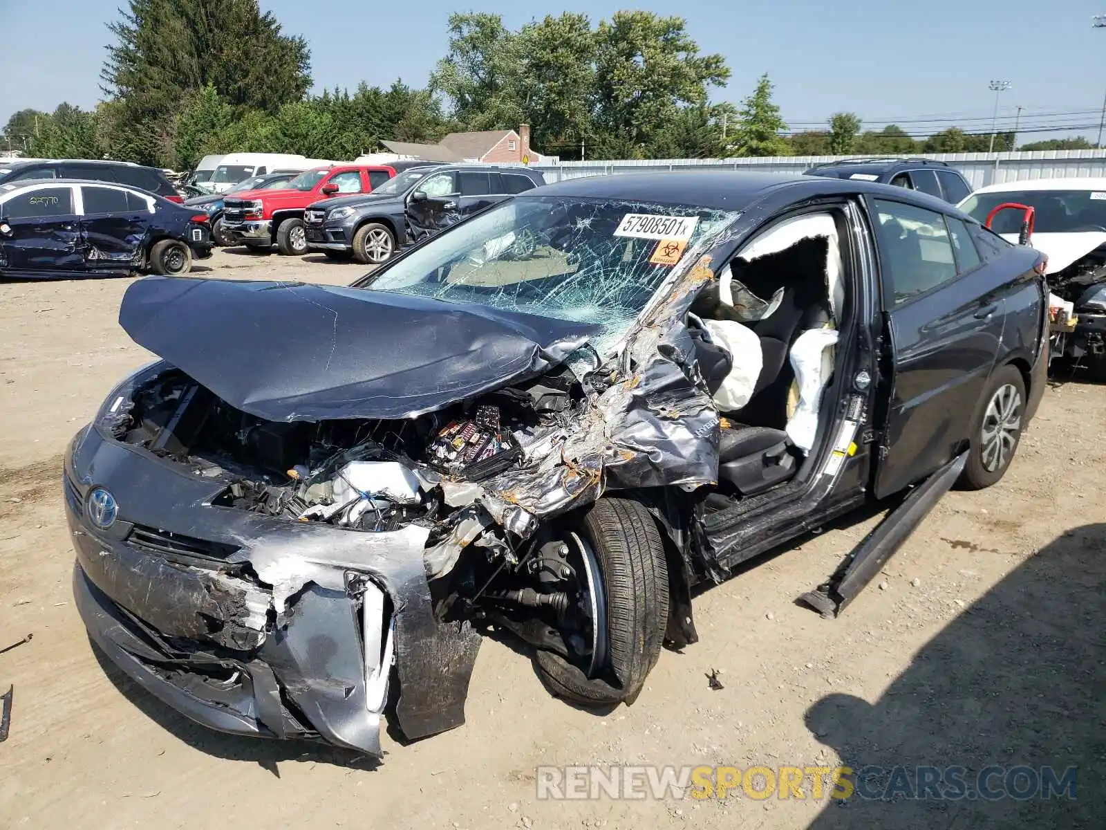 2 Photograph of a damaged car JTDL9RFU1L3013473 TOYOTA PRIUS 2020