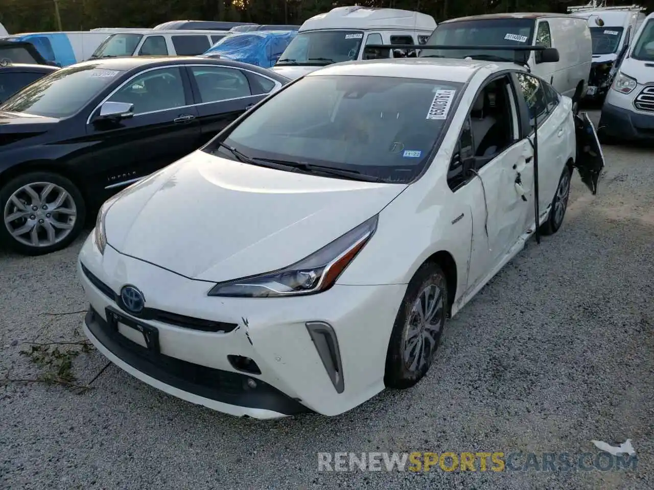 2 Photograph of a damaged car JTDL9RFU1L3014879 TOYOTA PRIUS 2020