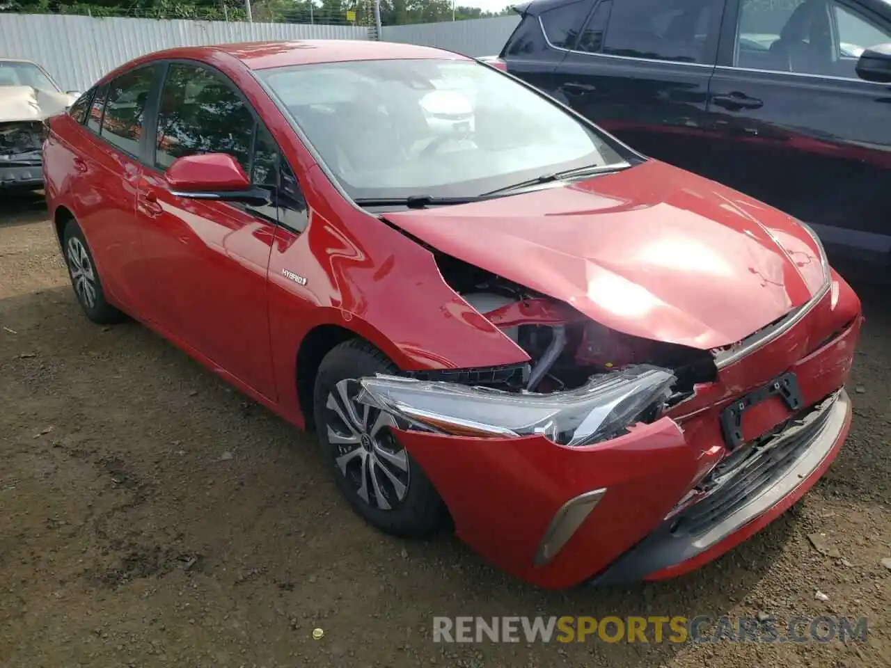 1 Photograph of a damaged car JTDL9RFU1L3016079 TOYOTA PRIUS 2020