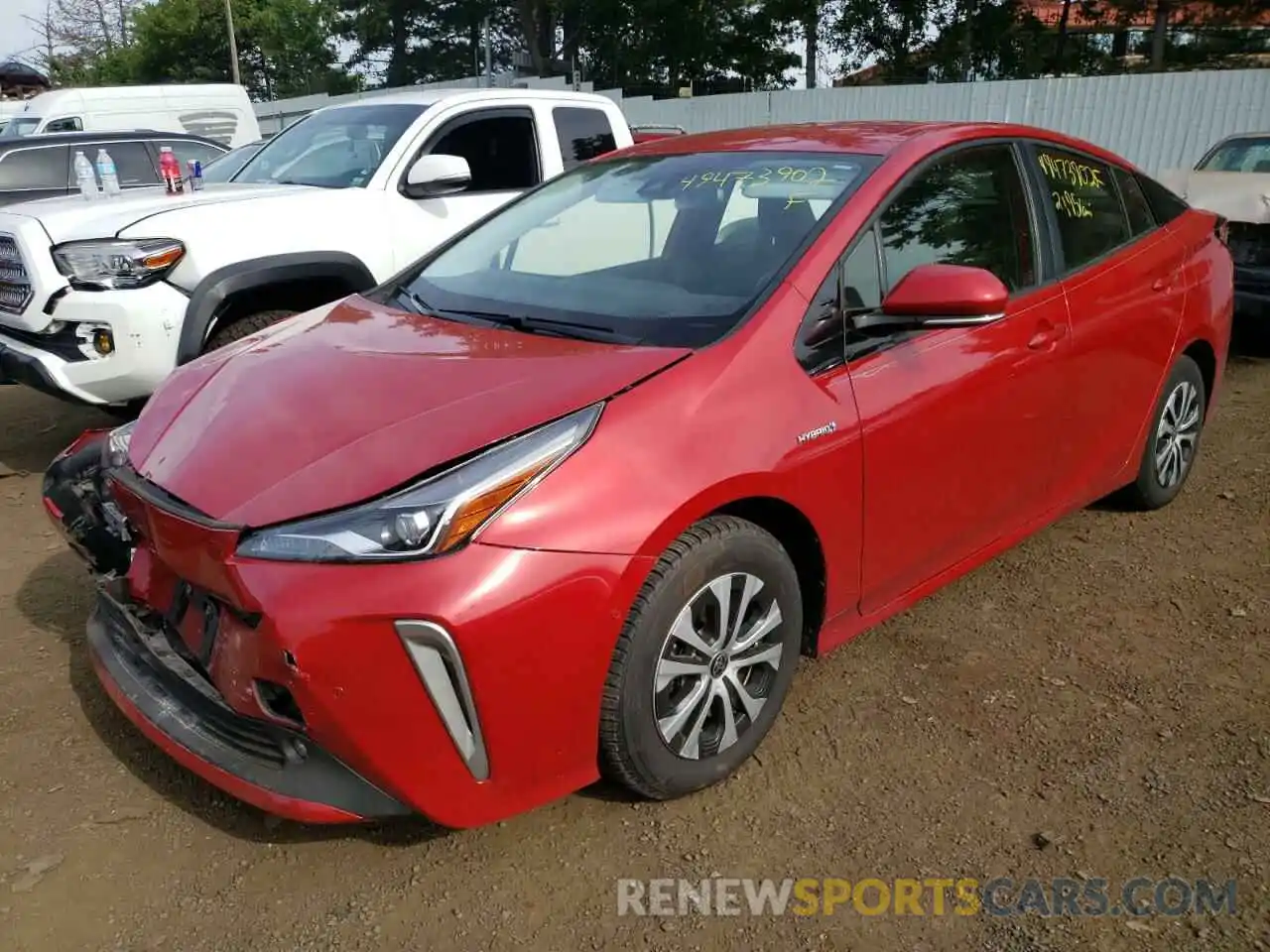 2 Photograph of a damaged car JTDL9RFU1L3016079 TOYOTA PRIUS 2020