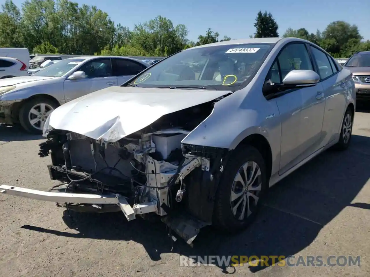 2 Photograph of a damaged car JTDL9RFU1L3018642 TOYOTA PRIUS 2020