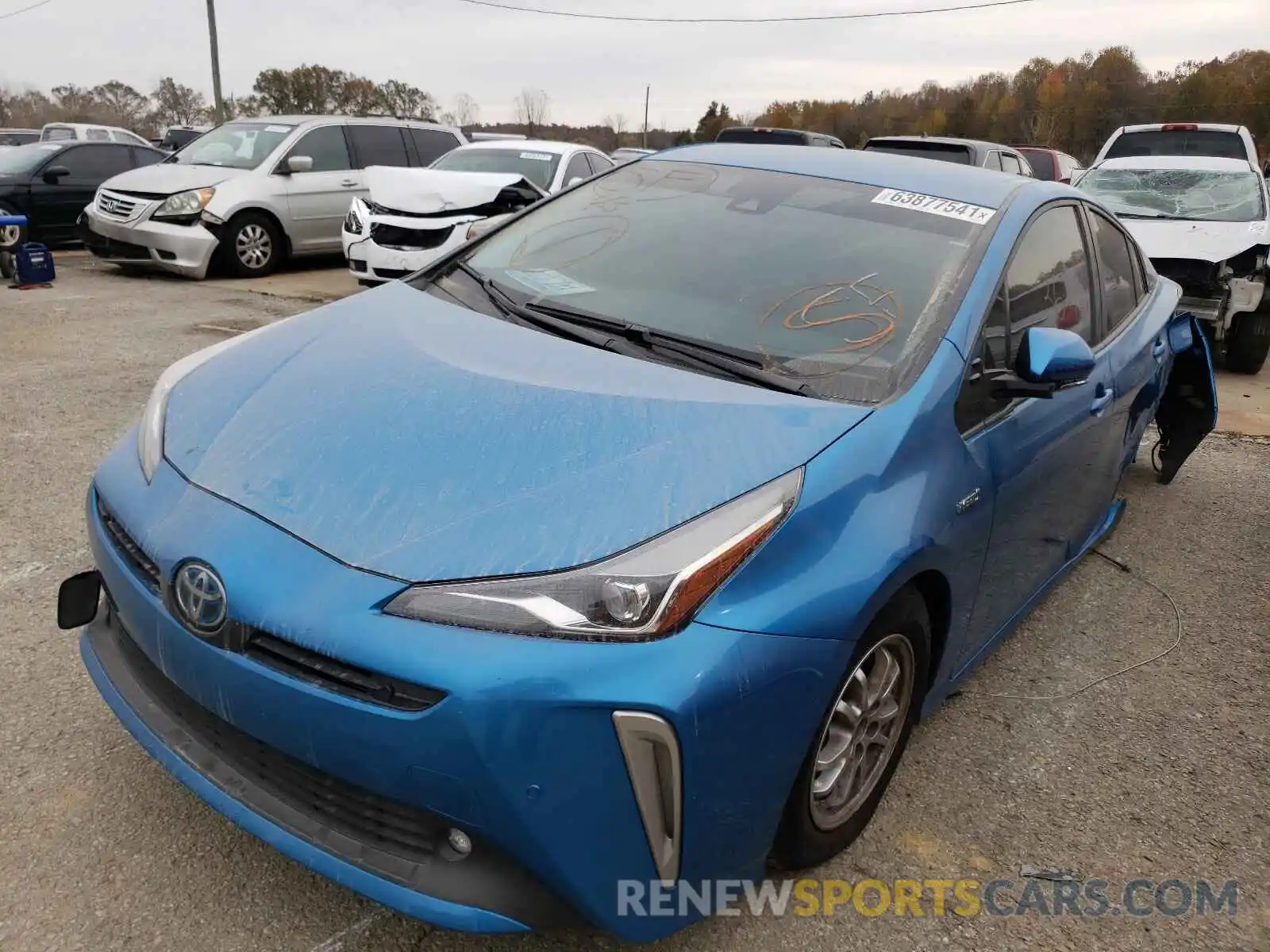 2 Photograph of a damaged car JTDL9RFU2L3014163 TOYOTA PRIUS 2020