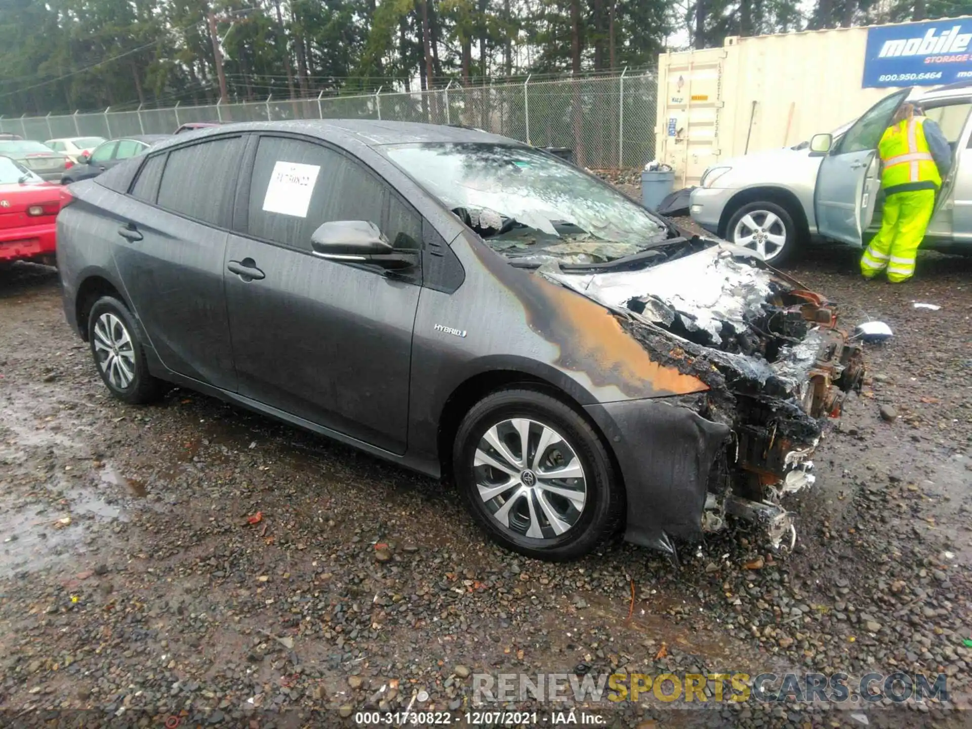 1 Photograph of a damaged car JTDL9RFU2L3015829 TOYOTA PRIUS 2020