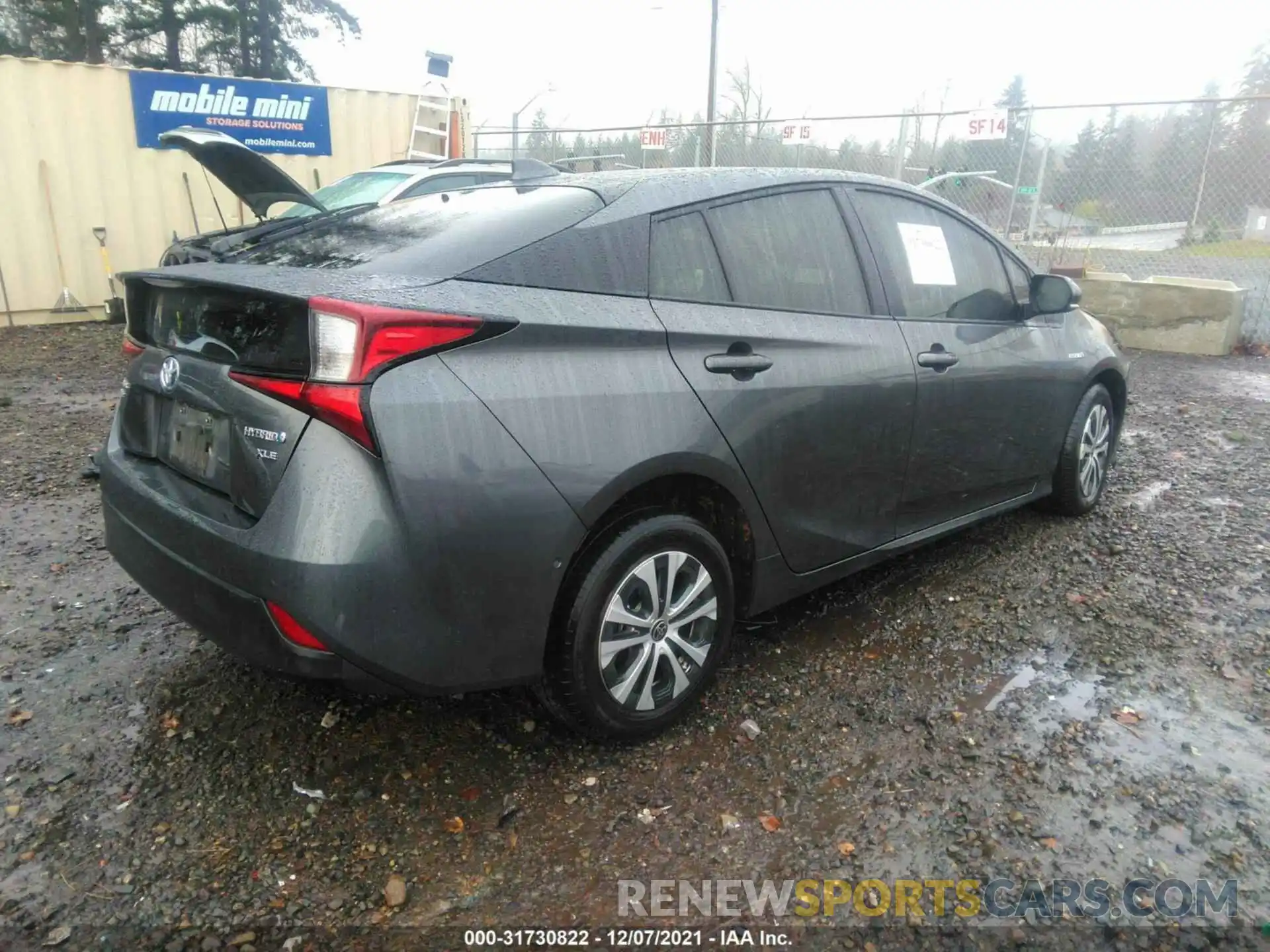 4 Photograph of a damaged car JTDL9RFU2L3015829 TOYOTA PRIUS 2020