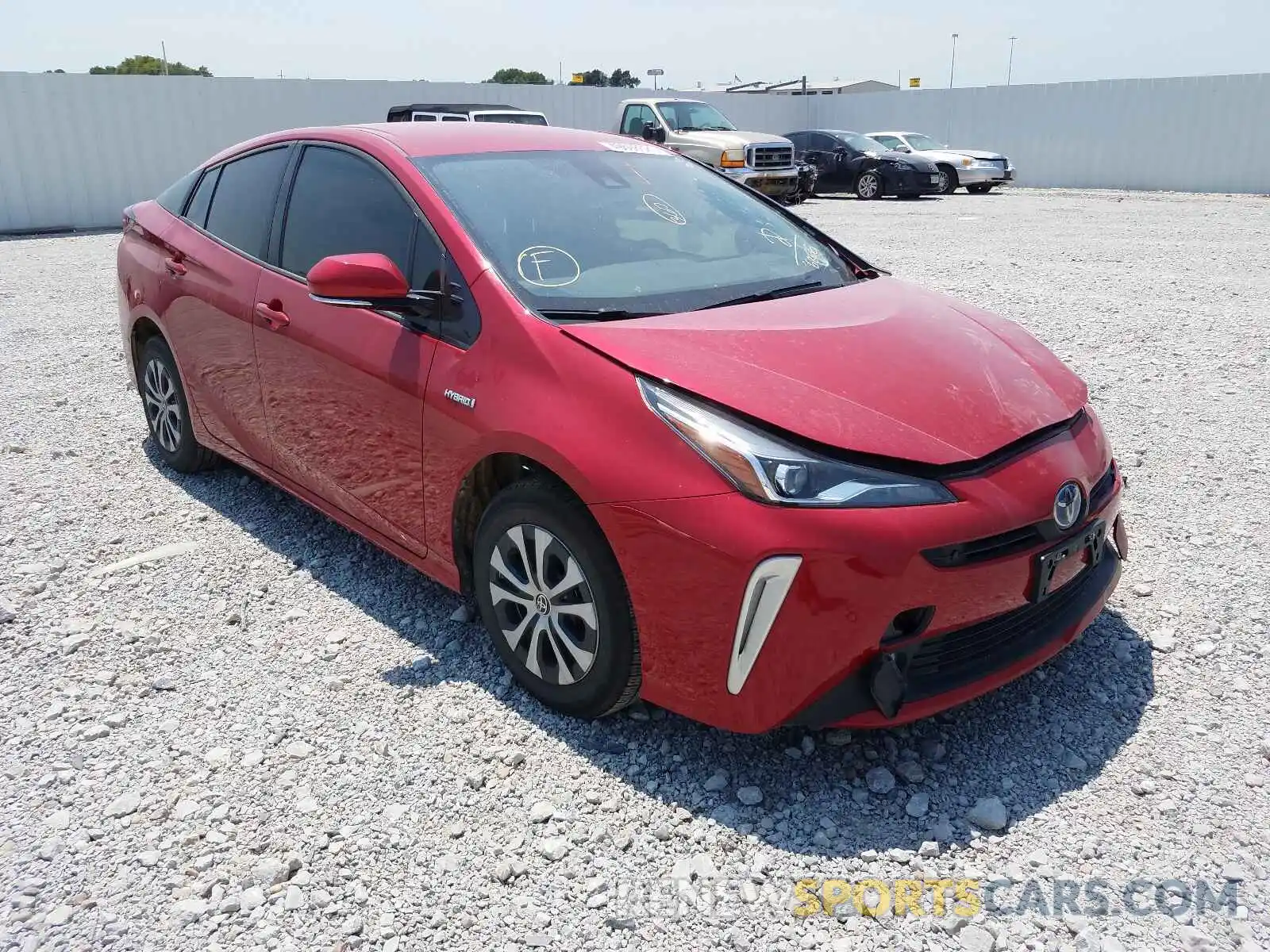 1 Photograph of a damaged car JTDL9RFU2L3016866 TOYOTA PRIUS 2020