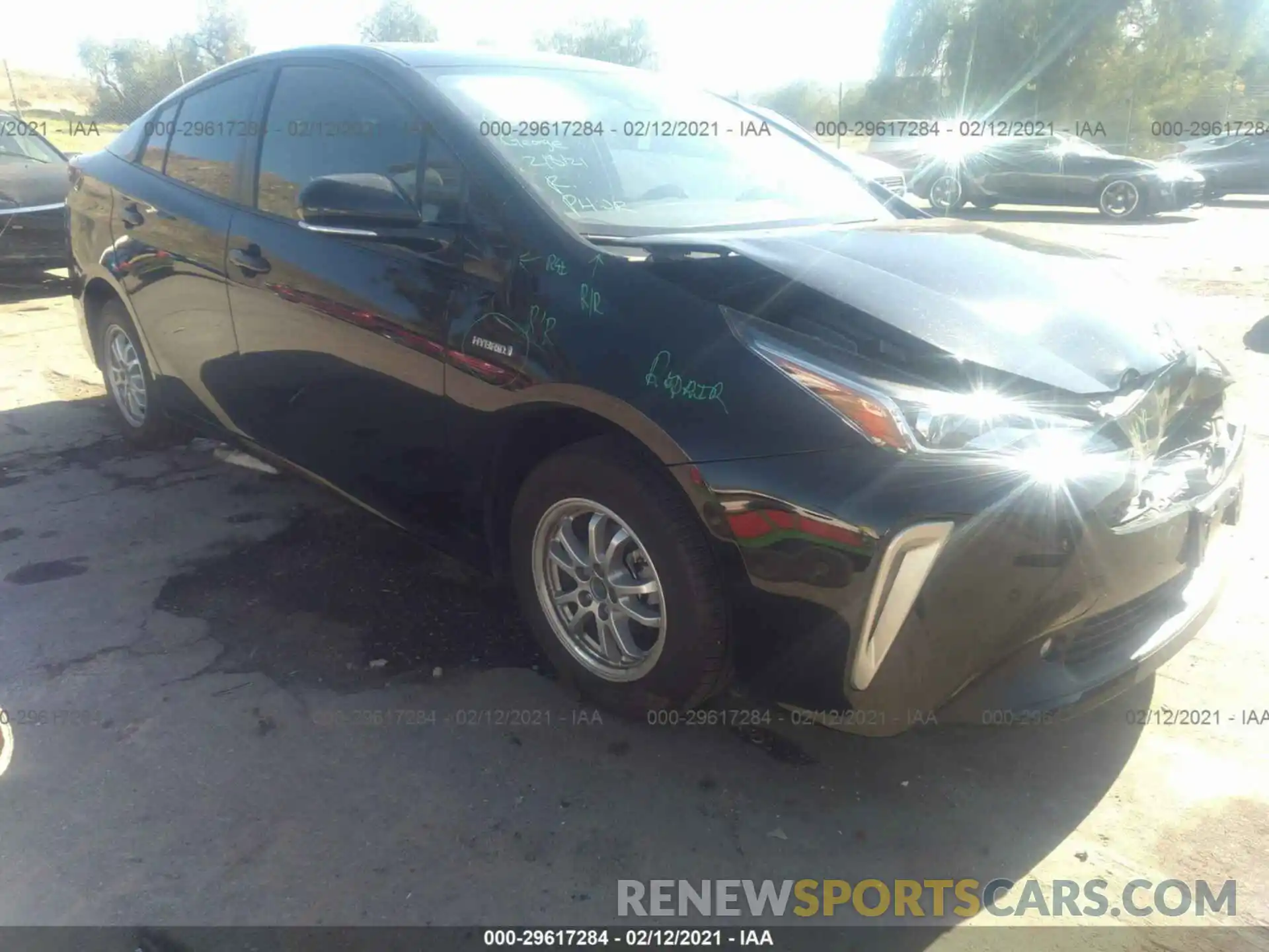 1 Photograph of a damaged car JTDL9RFU2L3019475 TOYOTA PRIUS 2020