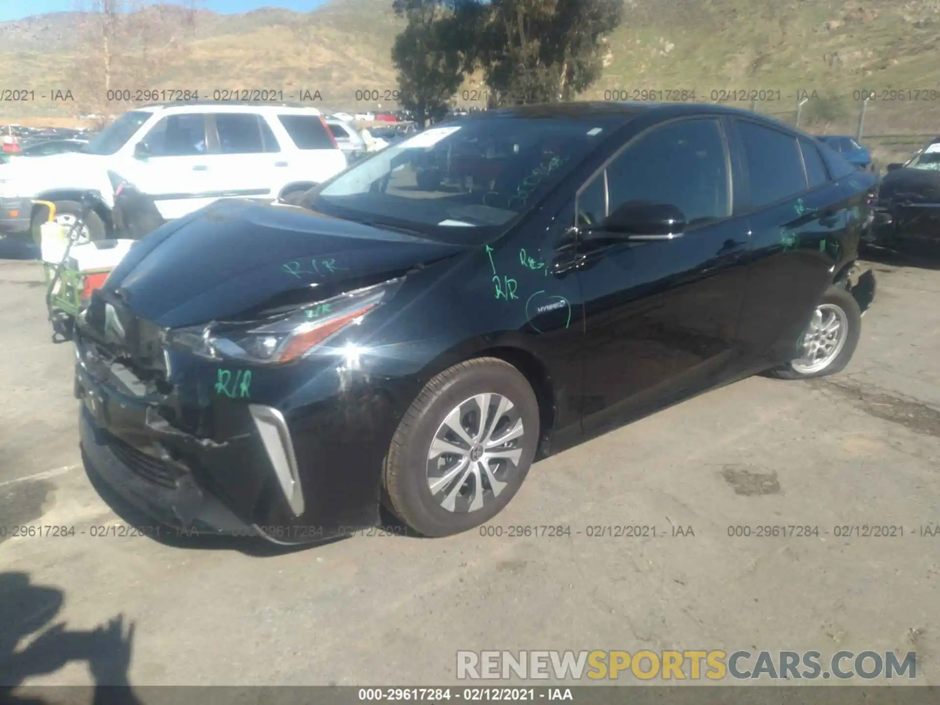 2 Photograph of a damaged car JTDL9RFU2L3019475 TOYOTA PRIUS 2020