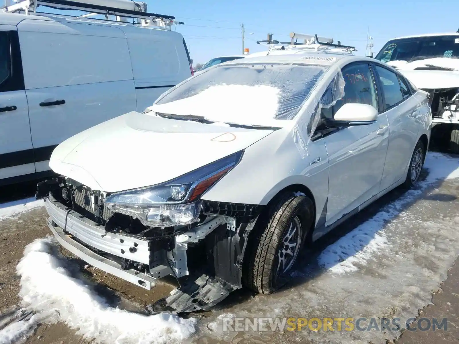 2 Photograph of a damaged car JTDL9RFU3L3015743 TOYOTA PRIUS 2020