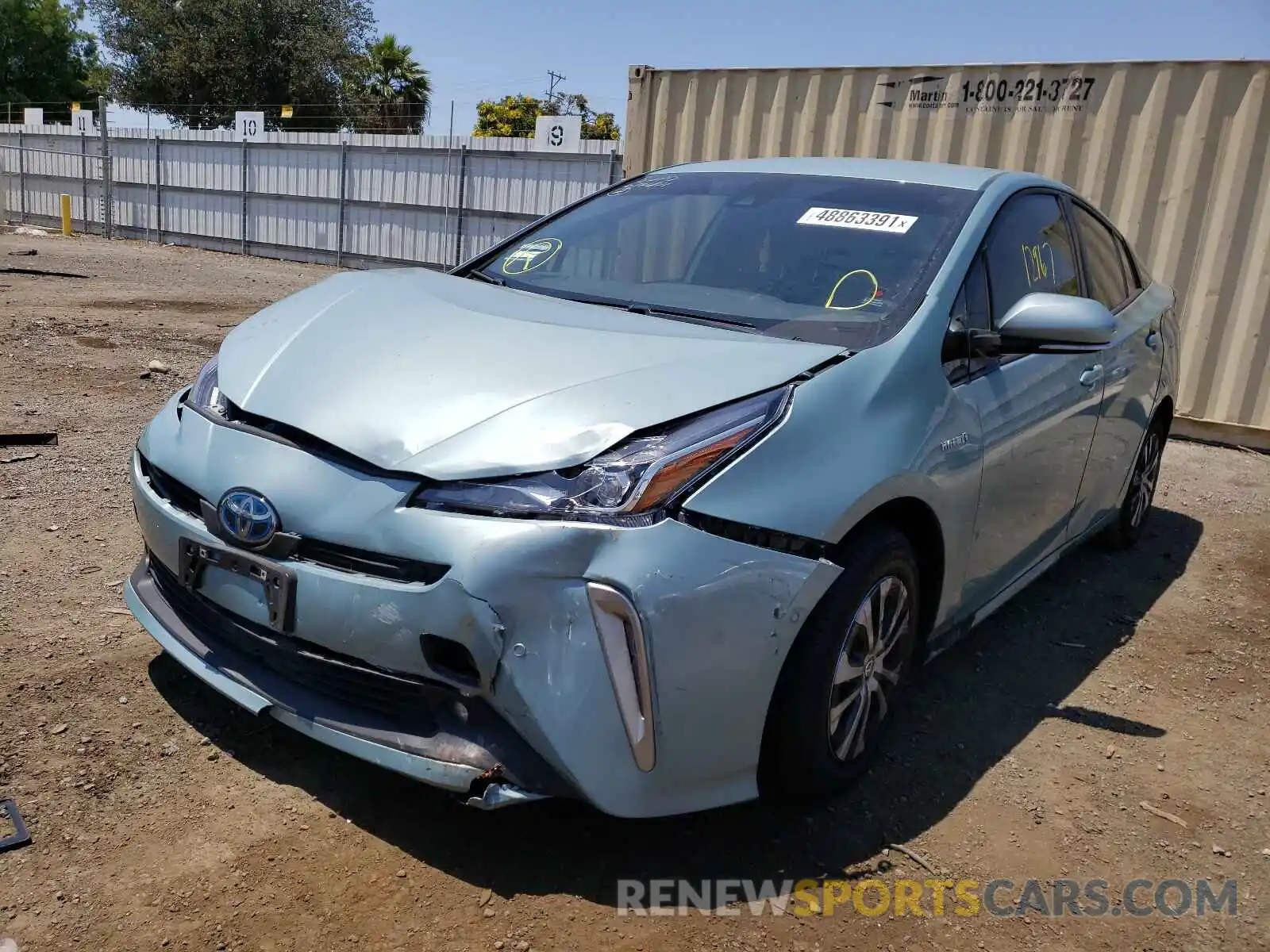 2 Photograph of a damaged car JTDL9RFU3L3018982 TOYOTA PRIUS 2020