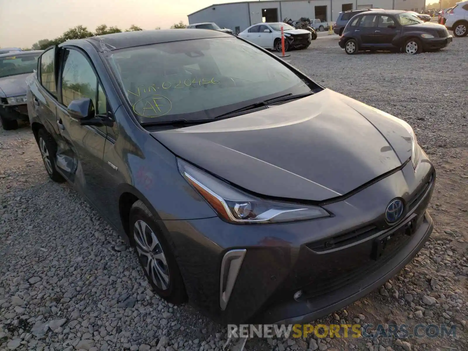 1 Photograph of a damaged car JTDL9RFU3L3020456 TOYOTA PRIUS 2020