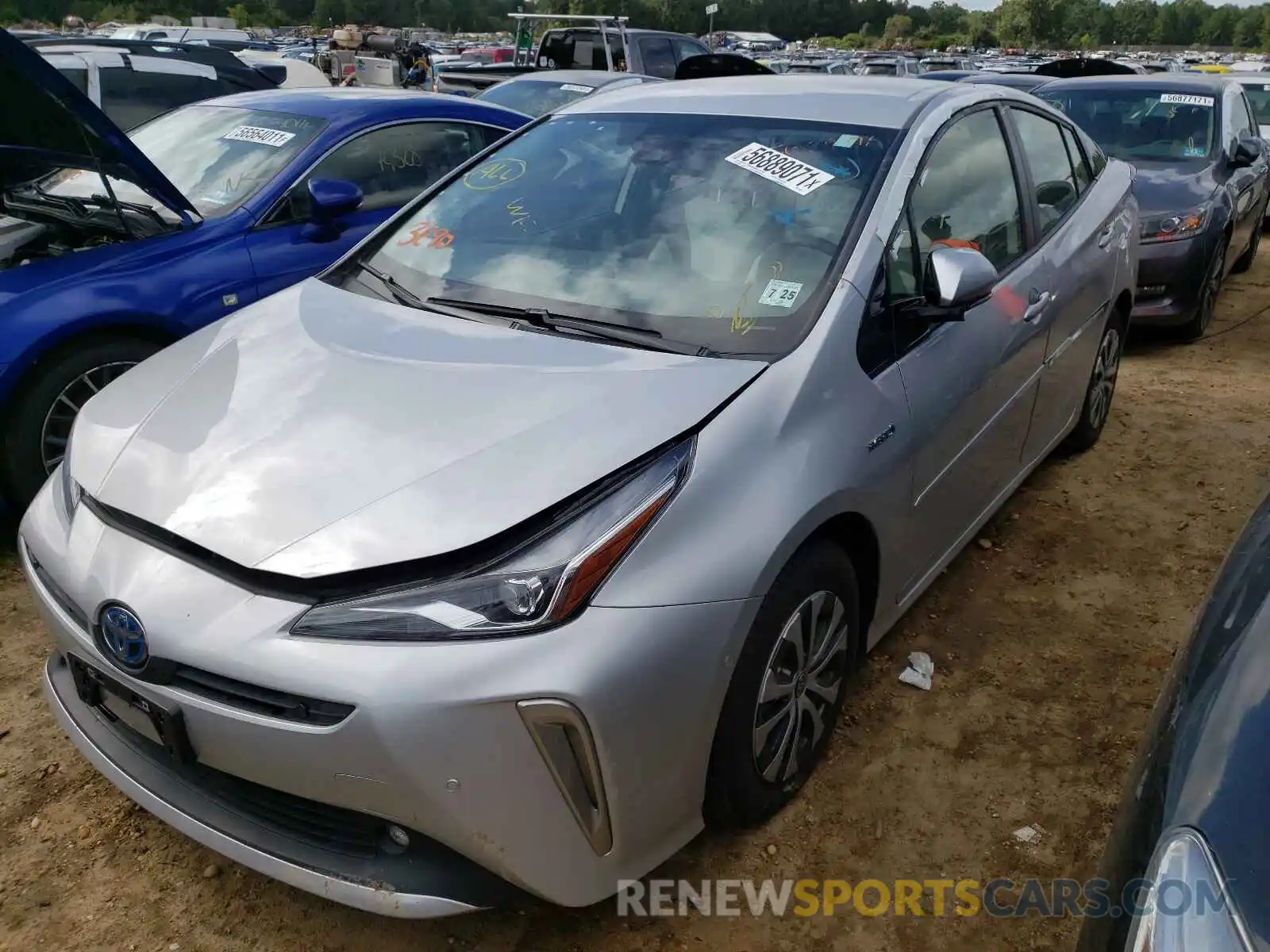 2 Photograph of a damaged car JTDL9RFU4L3016125 TOYOTA PRIUS 2020