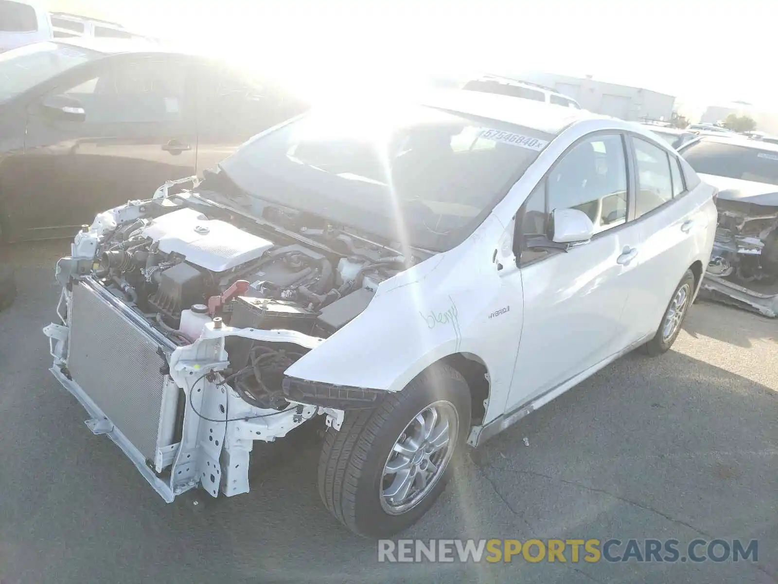 2 Photograph of a damaged car JTDL9RFU4L3016349 TOYOTA PRIUS 2020