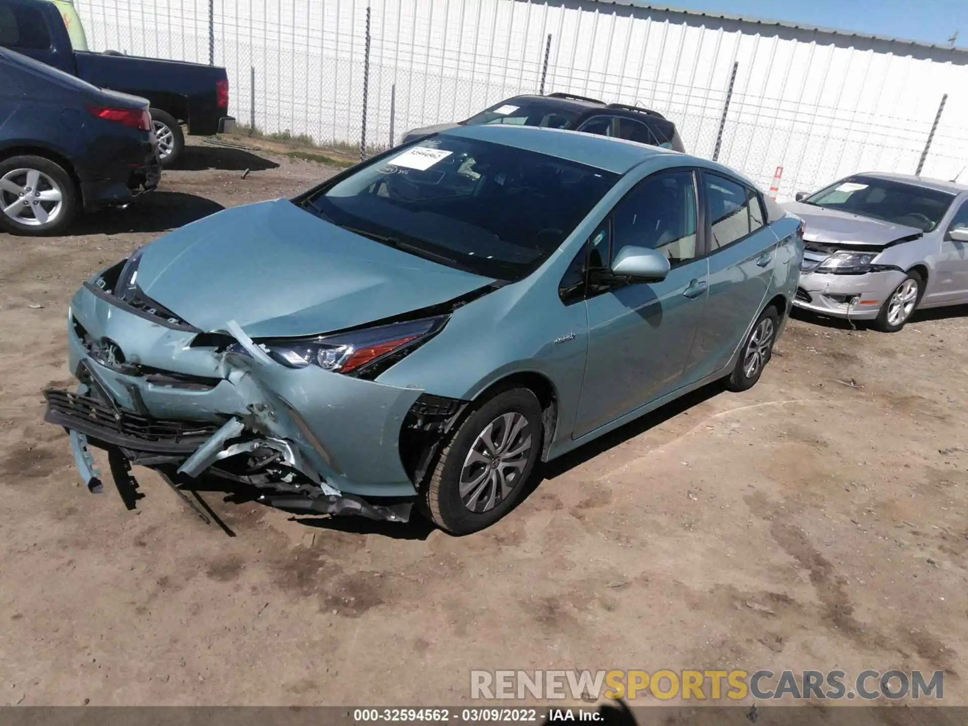 2 Photograph of a damaged car JTDL9RFU4L3019087 TOYOTA PRIUS 2020