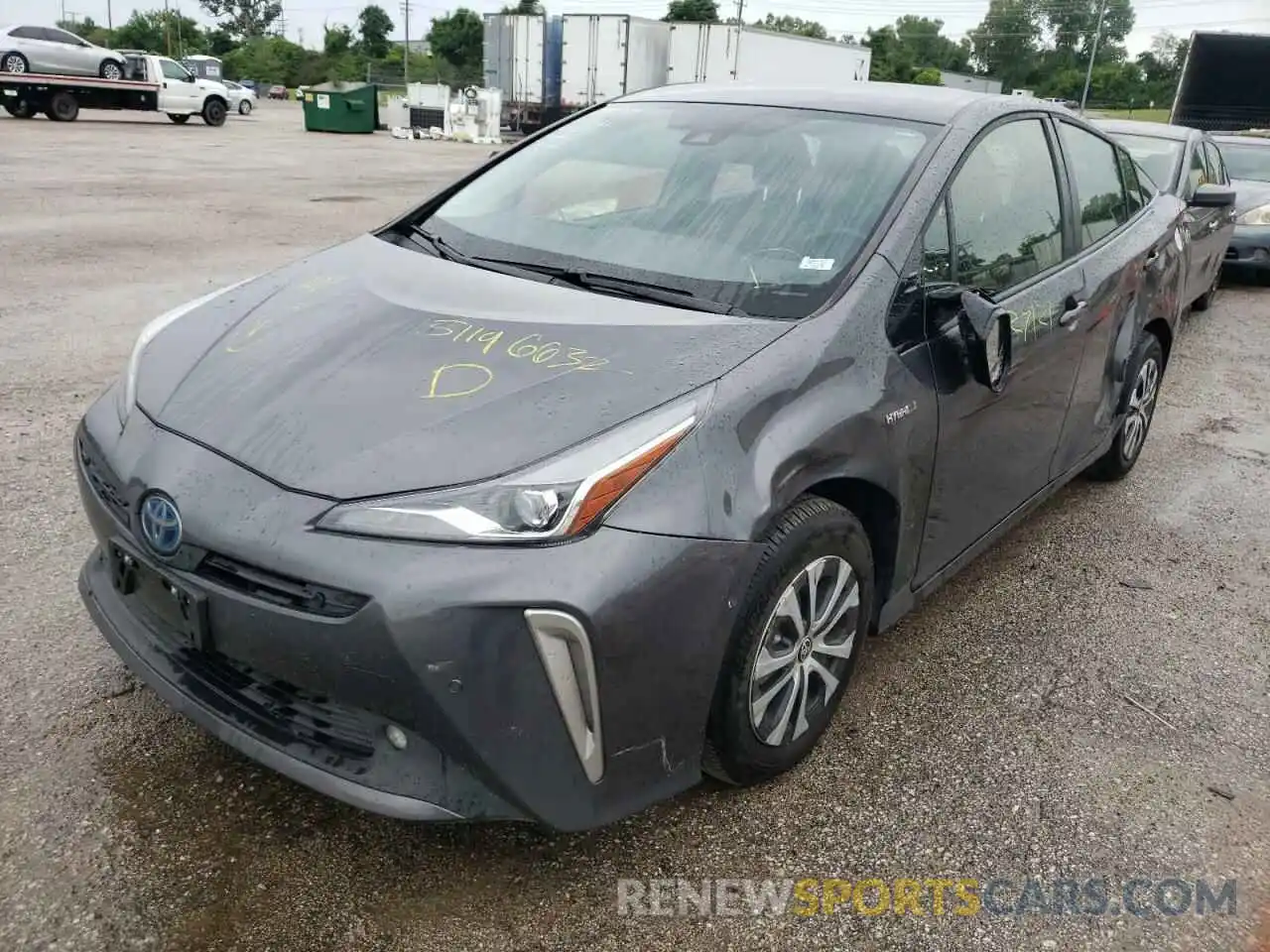 2 Фотография поврежденного автомобиля JTDL9RFU4L3019168 TOYOTA PRIUS 2020